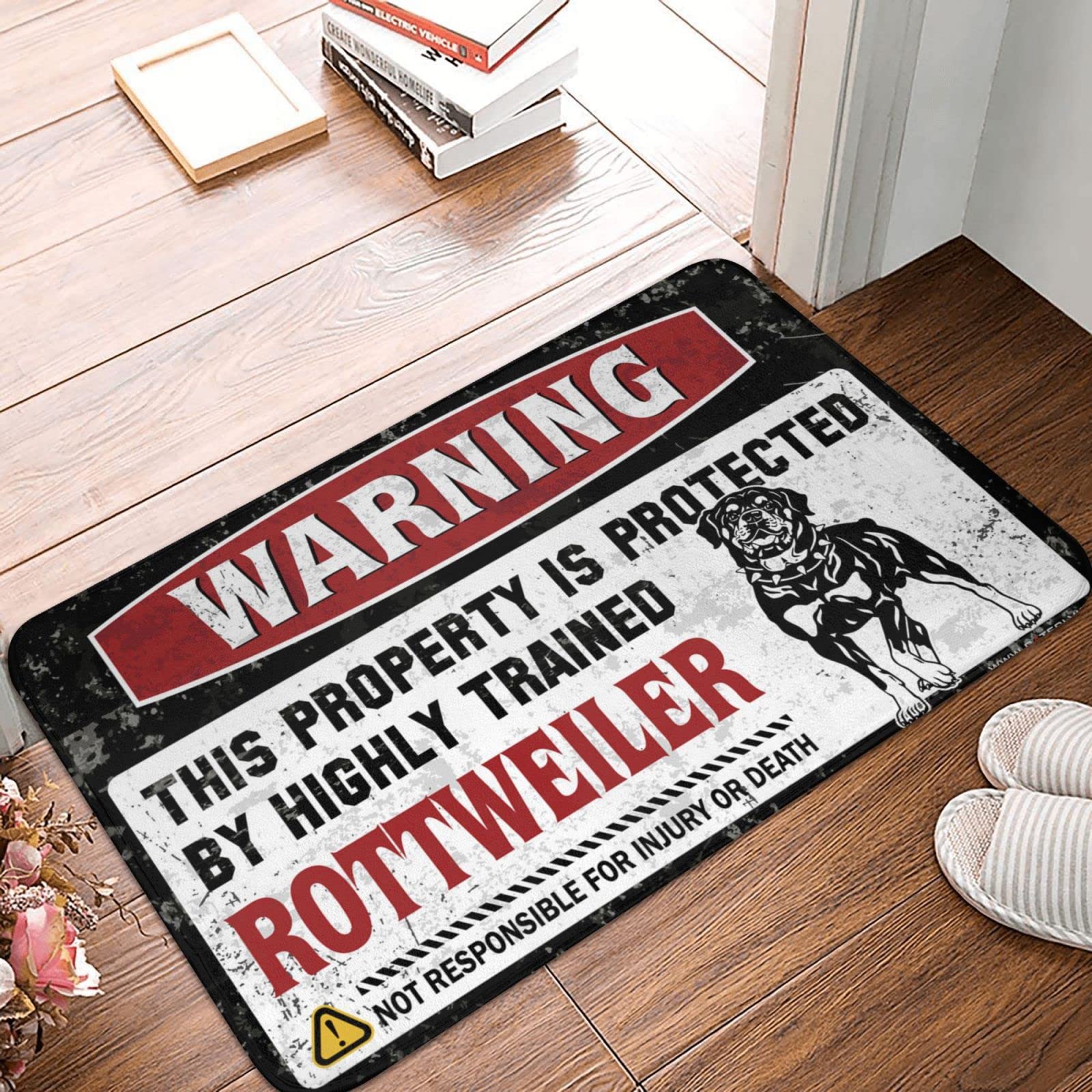 Tapis Rottweiler de sol et décoration Tiki Bar d'automne
