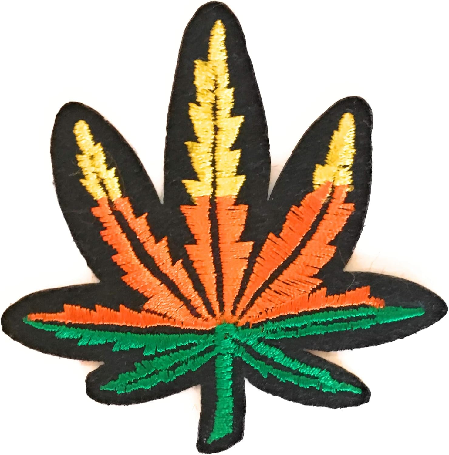 Parches para planchar o coser Funky Applique Accesorios Bordados a Mano Parches para DIY Ropa, Jeans, Bolsa, Zapatos por Accessories Attic (Cannabis/Marihuana Leaf)