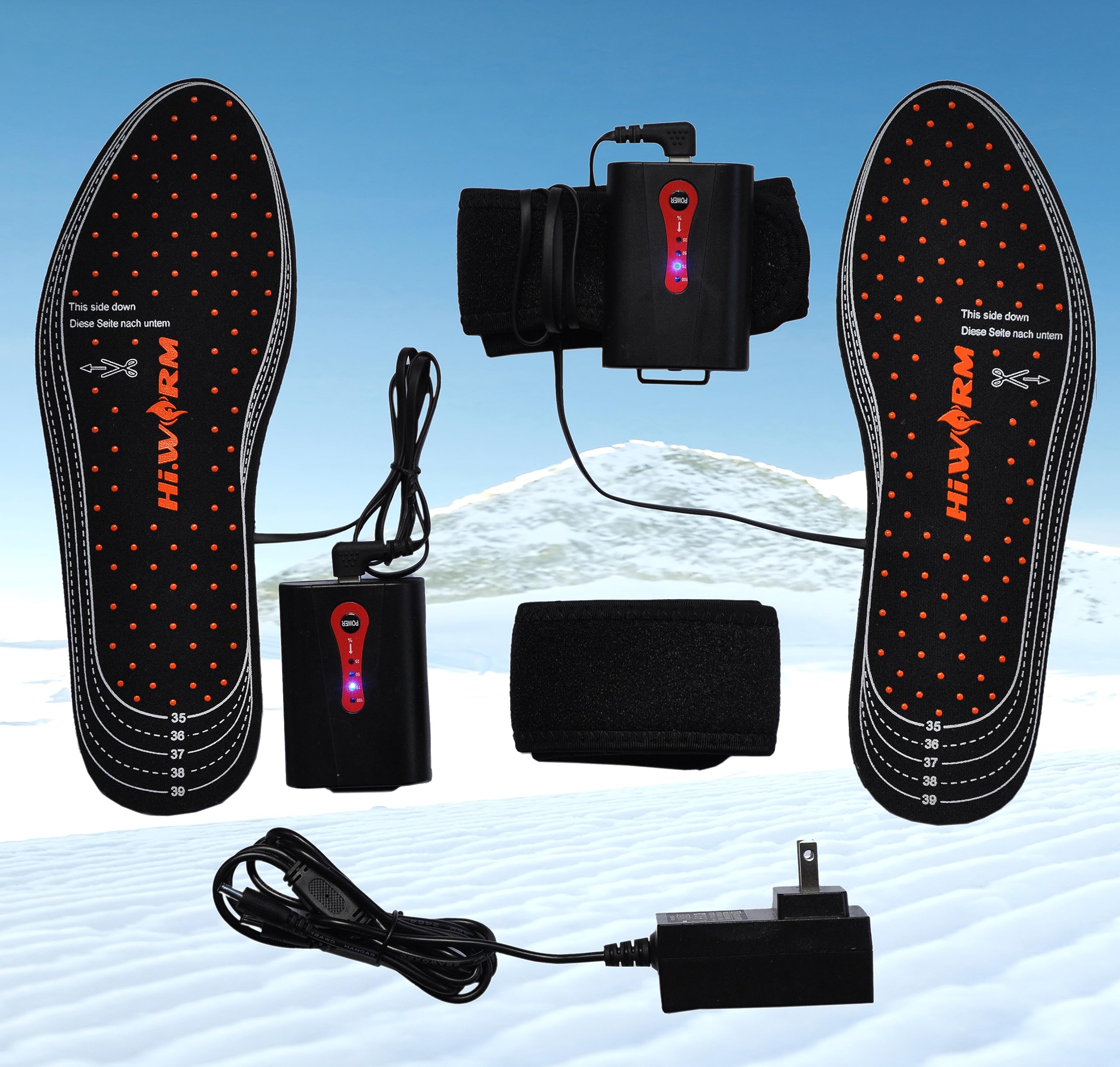 Semelles Chauffantes électriques, Unisexes, Semelles Chauffantes Pour L'hiver, 4 Mm, Coussinets Imperméables Pour Chaussures De Ski, Génération De Chaleur Uniforme De 40 à 50 ℃, Convient à La Plupart