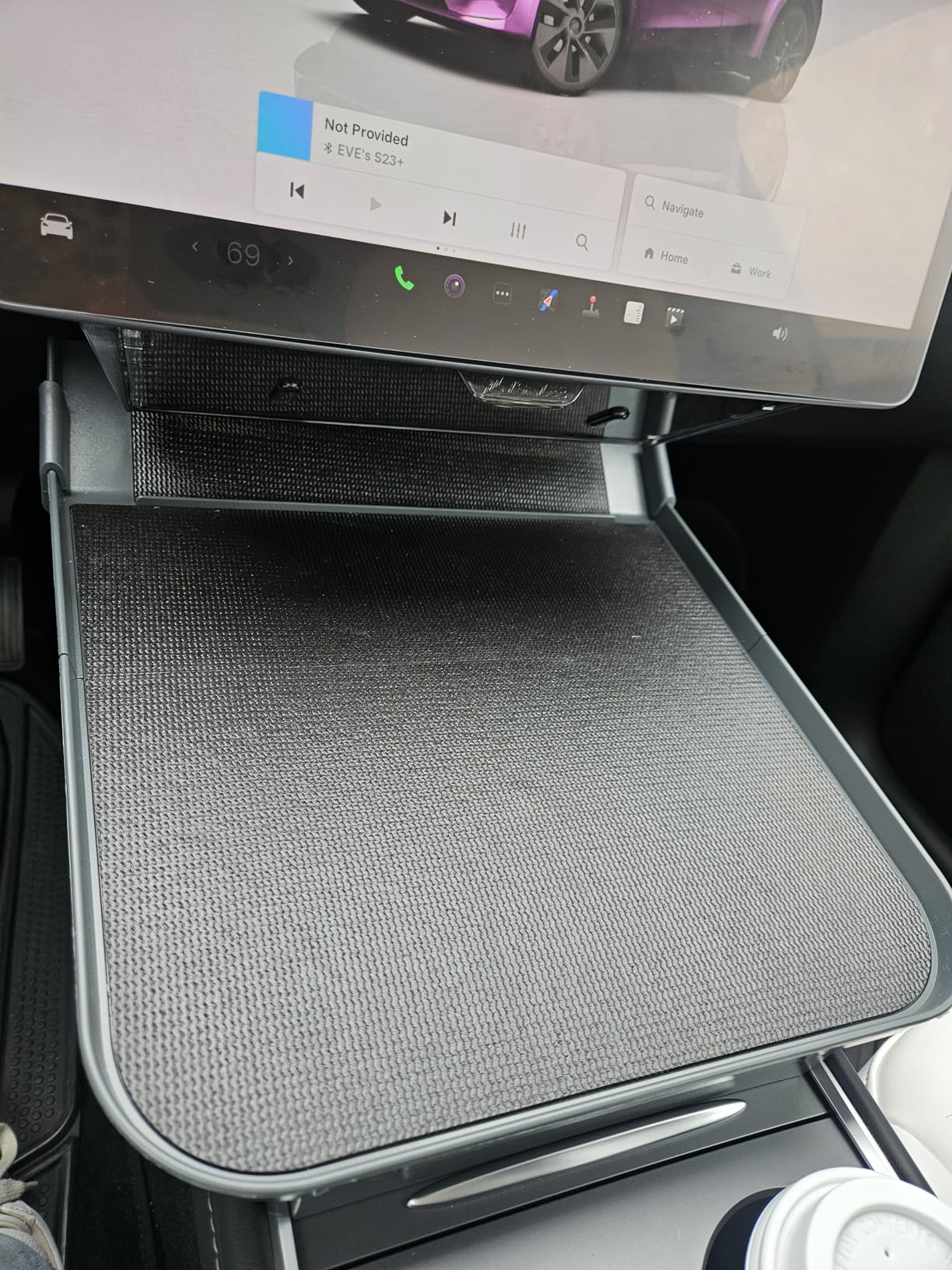 Tesla Model Y & Model 3 Center Console Tray Table (2020–2026) – Anti-Slip Food & Organizer Tray (Tray Only)