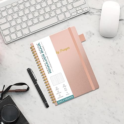 Miniatura 6 de Diario de oración para mujeres, diario diario bíblico, diario devocional, cuaderno de escritura inspiradora en espiral para regalos cristianos, dura