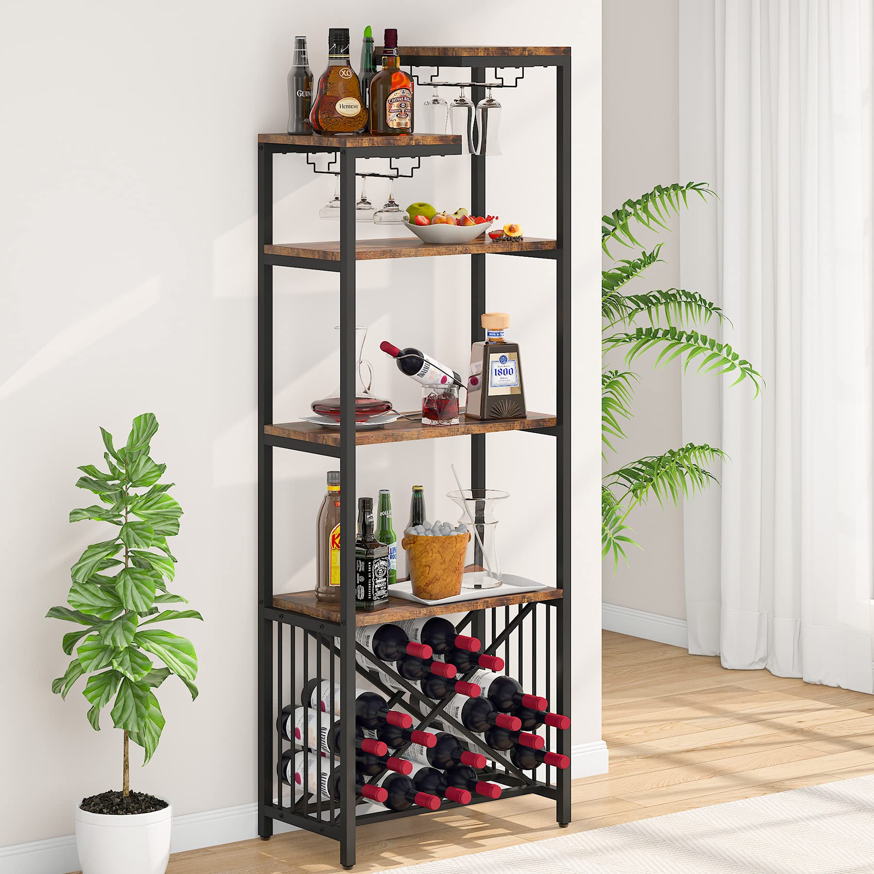 Buy Tribesigns Wine Bakers Rack, Freestanding Floor Wine Rack with