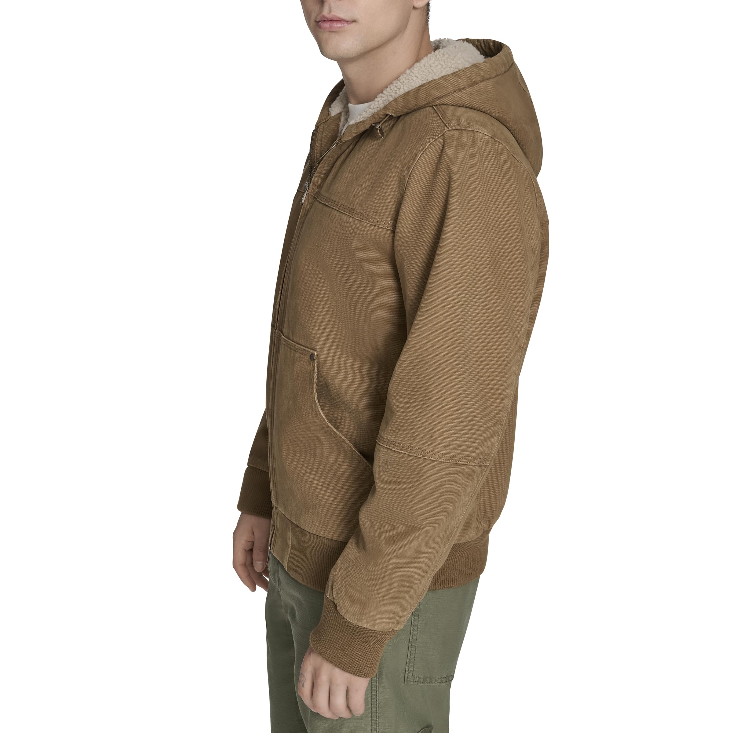 Levi's Herren Sherpa-kapuzenjacke aus Gewaschener Baumwolle Jeansjacke