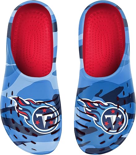 Miniatura 356 de FOCO - Sandalias de agua de jardín con logotipo de equipo de la NFL, para hombre Camuflaje tonal,logotipo grande de bloque