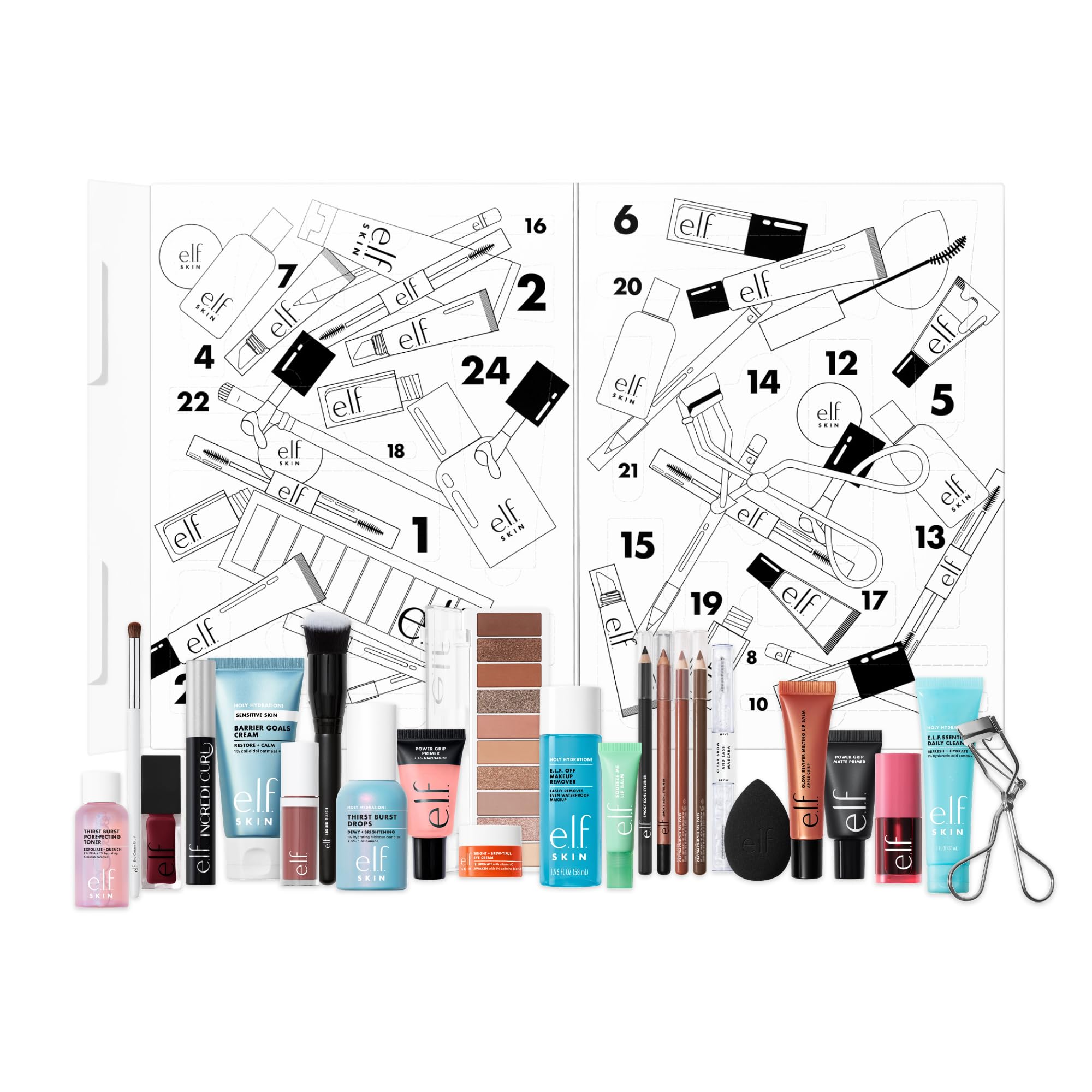 e.l.f. Express Your e.l.f. 2026 Beauty Advent Calendar, 24 Days of Gifts 24-Day