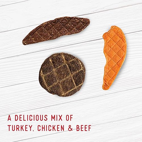 Miniatura 3 de Farmland Traditions Dogs Love Jerky - Golosinas para perros, paquete variado de cecina premium para perros con pollo, carne de res y pavo, bolsa de