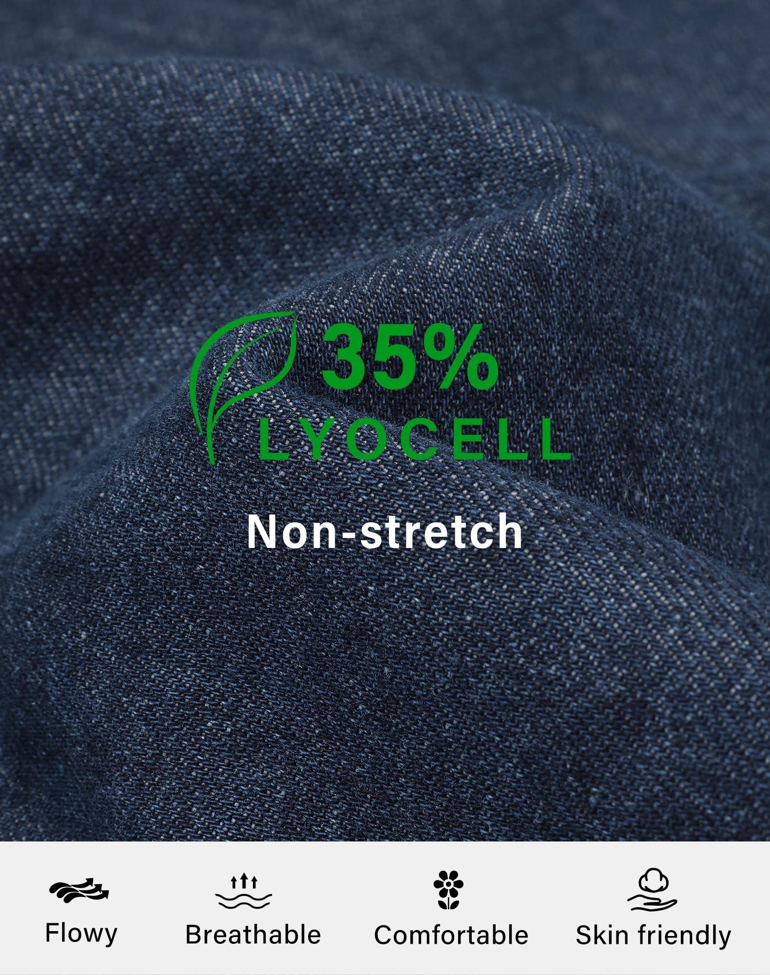 roswear Women's Wide Leg Jeans Sweatpants Elastic Waist with Drawstring Baggy Loose Fit Pants