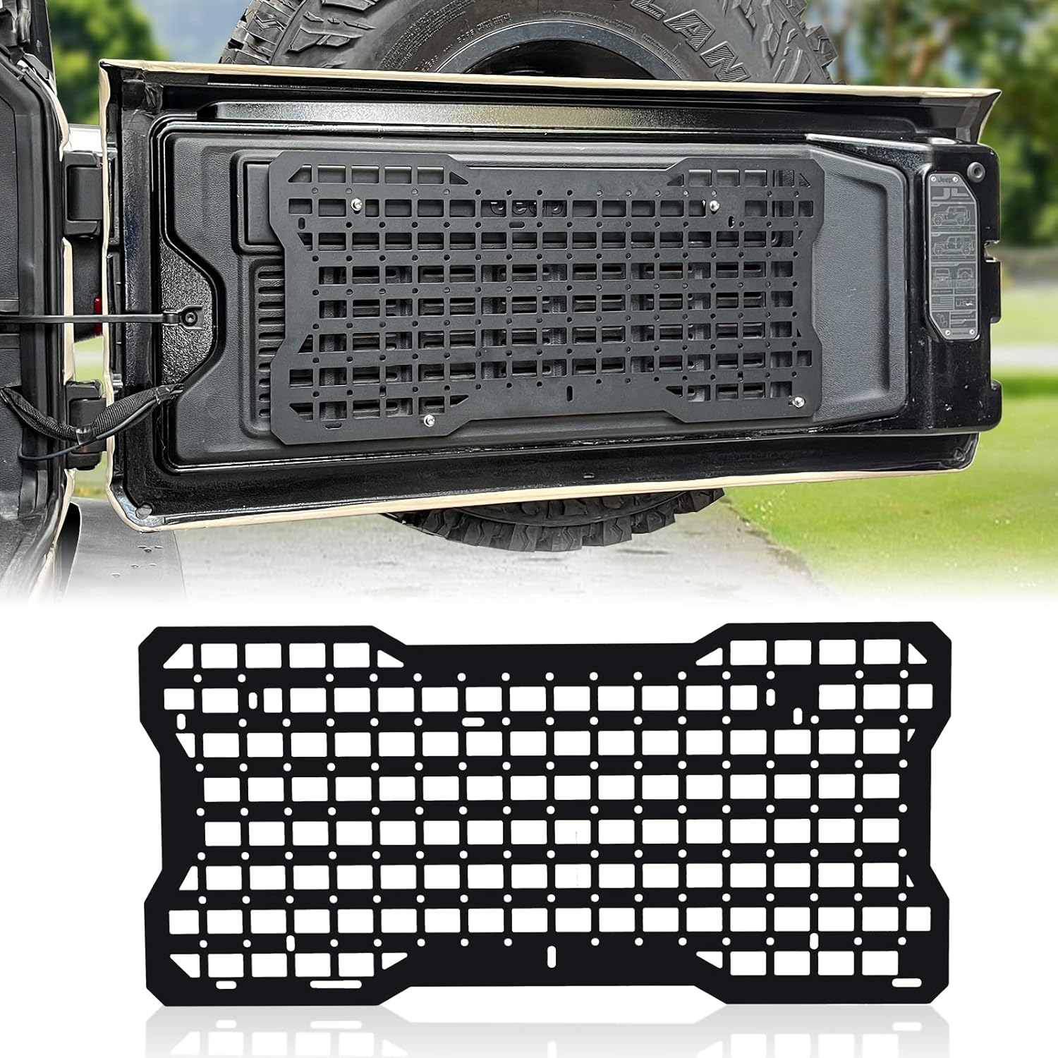 Z8LED JK&JL Tailgate Tactical Panel for Jeep Tailgate Tool