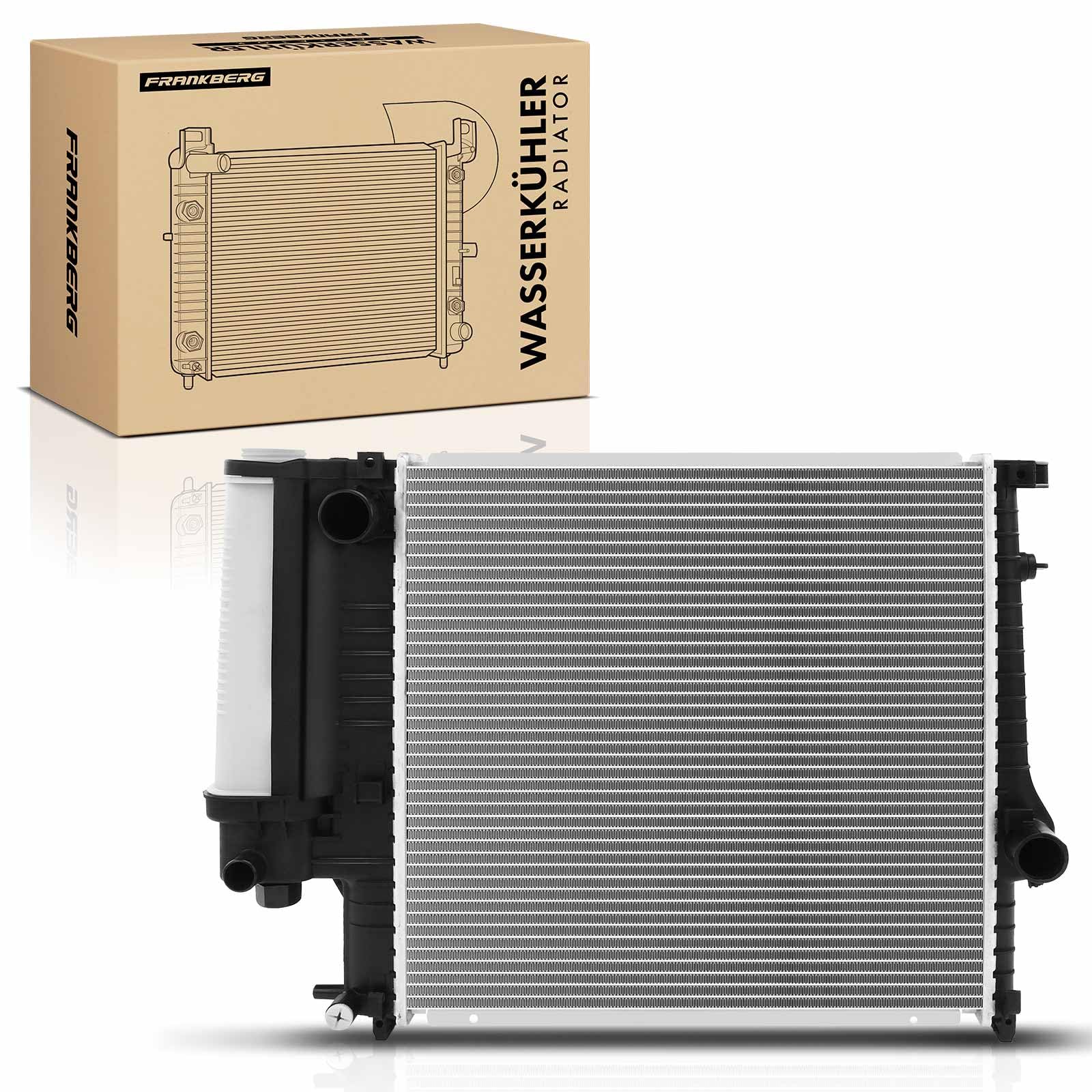 Frankberg Radiador enfriador de agua enfriador de motor transmisión | Compatible con: Z3 R.o.a.d.s.t.e.r E36, Serie 3 Touring E36, Serie 3 Compact E36, Serie 3 Convertible E36, Serie 3 E36