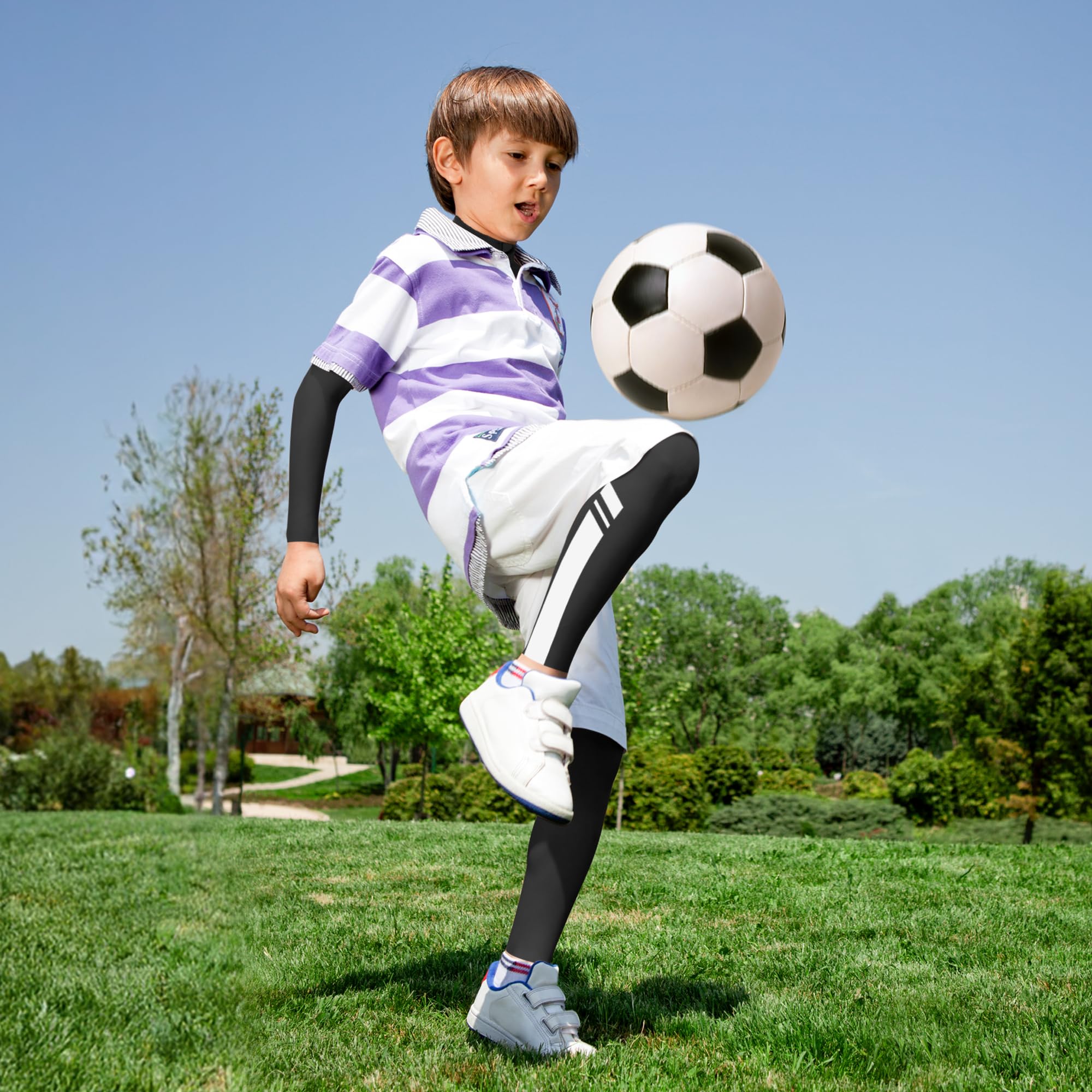 Skins for Boys Ensemble haut à manches longues et collants de compression pour enfants de 4 à 16 ans