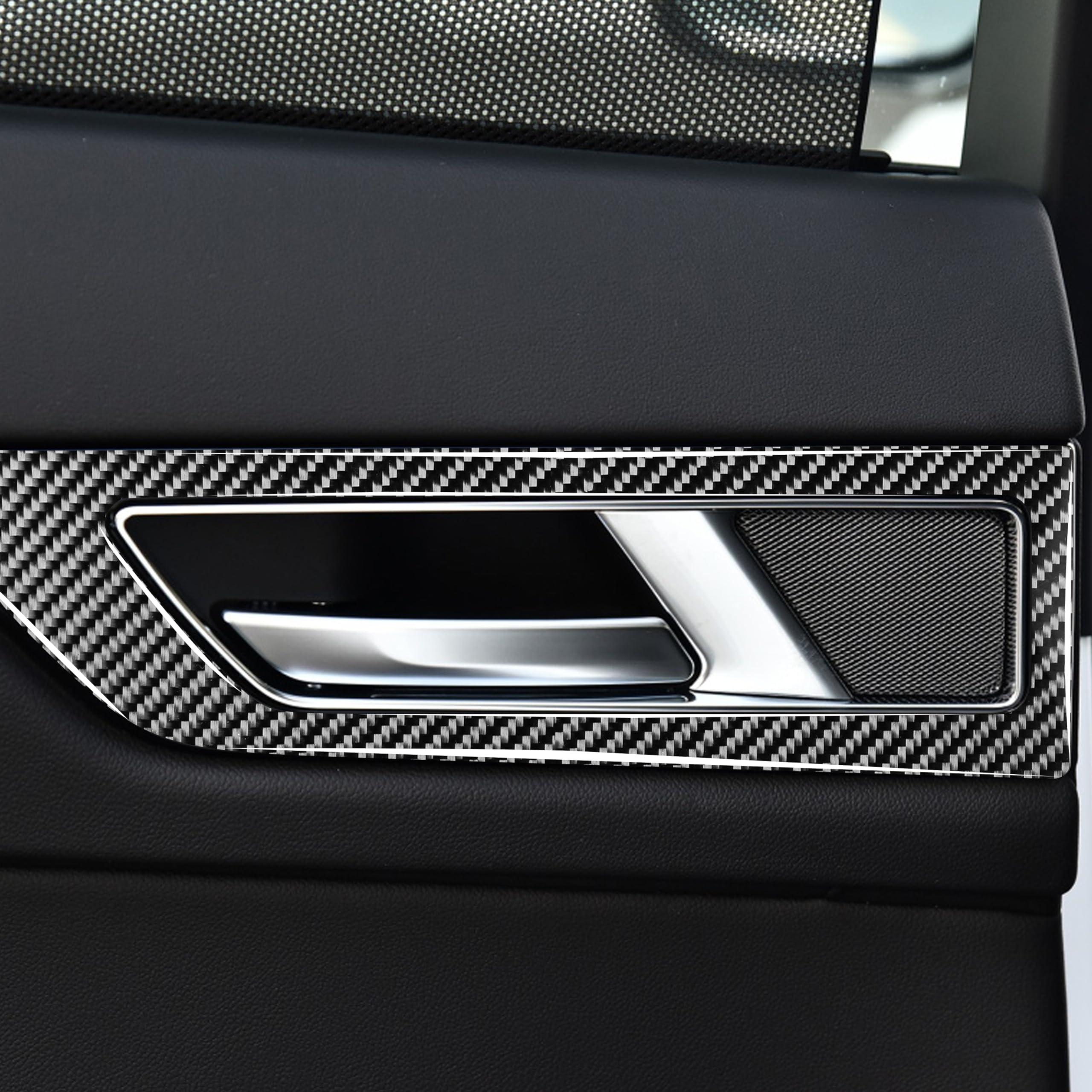 Real Premium Carbon Fiber Compatible with Jaguar F-PACE X761 2016 2017 2018 2019 2020 Accessories Car Inner Door Panel Cover Sticker Decal Auto Interior Trim