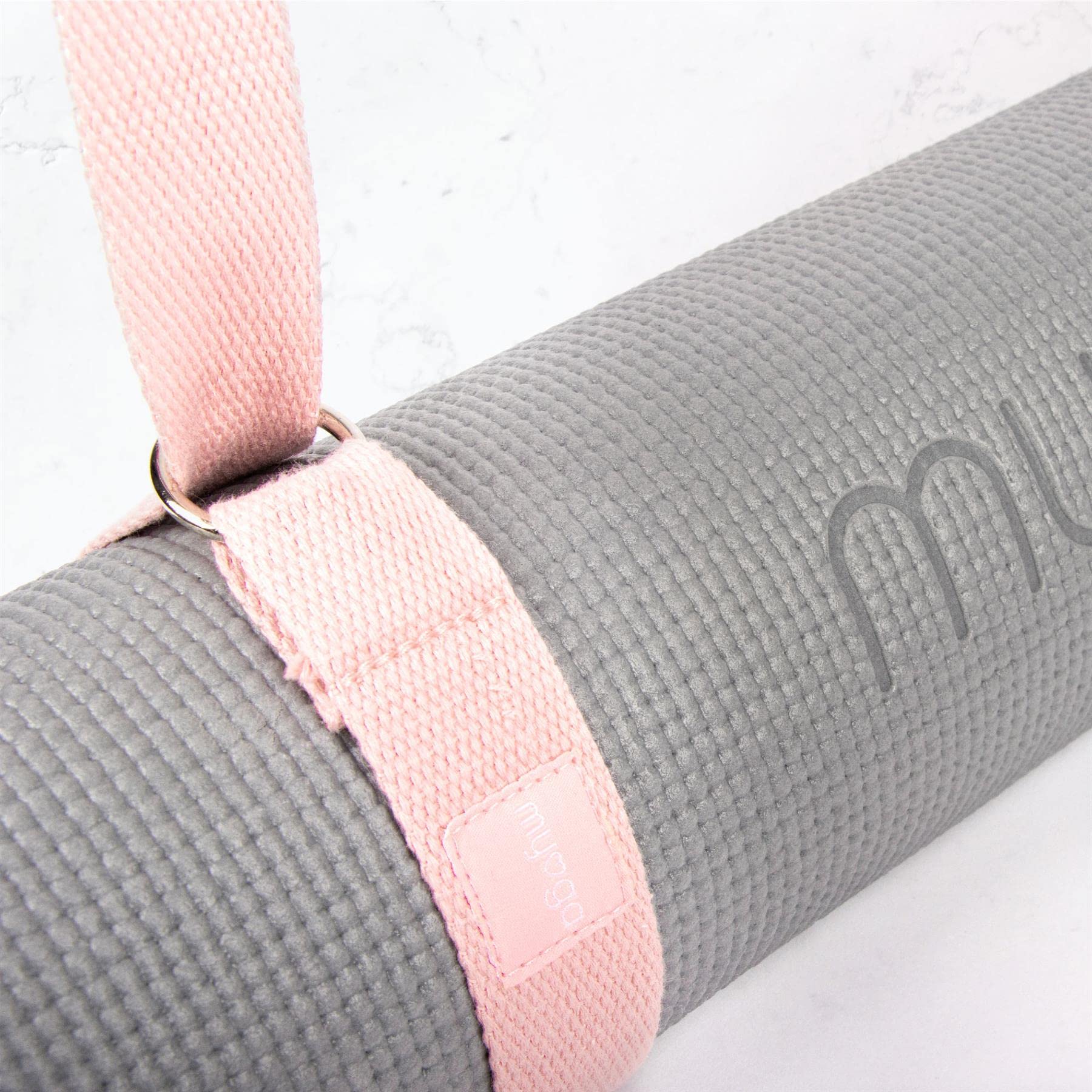 Myga Yoga-Starter-Set – Yogamatte, 2 Yoga-Blöcke und Yogagurt – Starter-Set mit Matte, 2 Steinen & Metall-D-Ring-Gürtel für Anfänger in Yoga, Pilates & Fitness