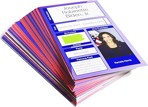 Miniatura 3 de Pat's Flash Cards Tarjetas flash de los presidentes de los Estados Unidos fabricadas en los Estados Unidos