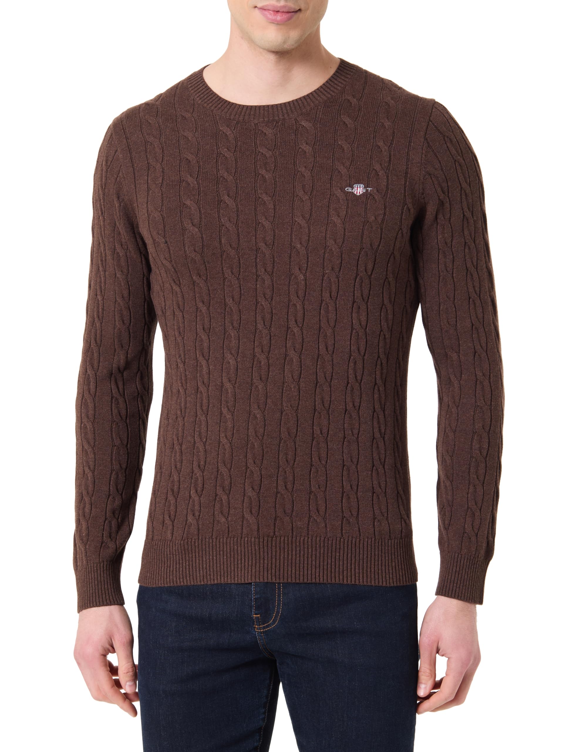 GANT Herren Cotton Cable C-Neck Pullover