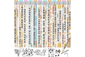 100 Pieces of Inspirational Wooden School Pencils Promote Positive Attitude for Kids and Adults