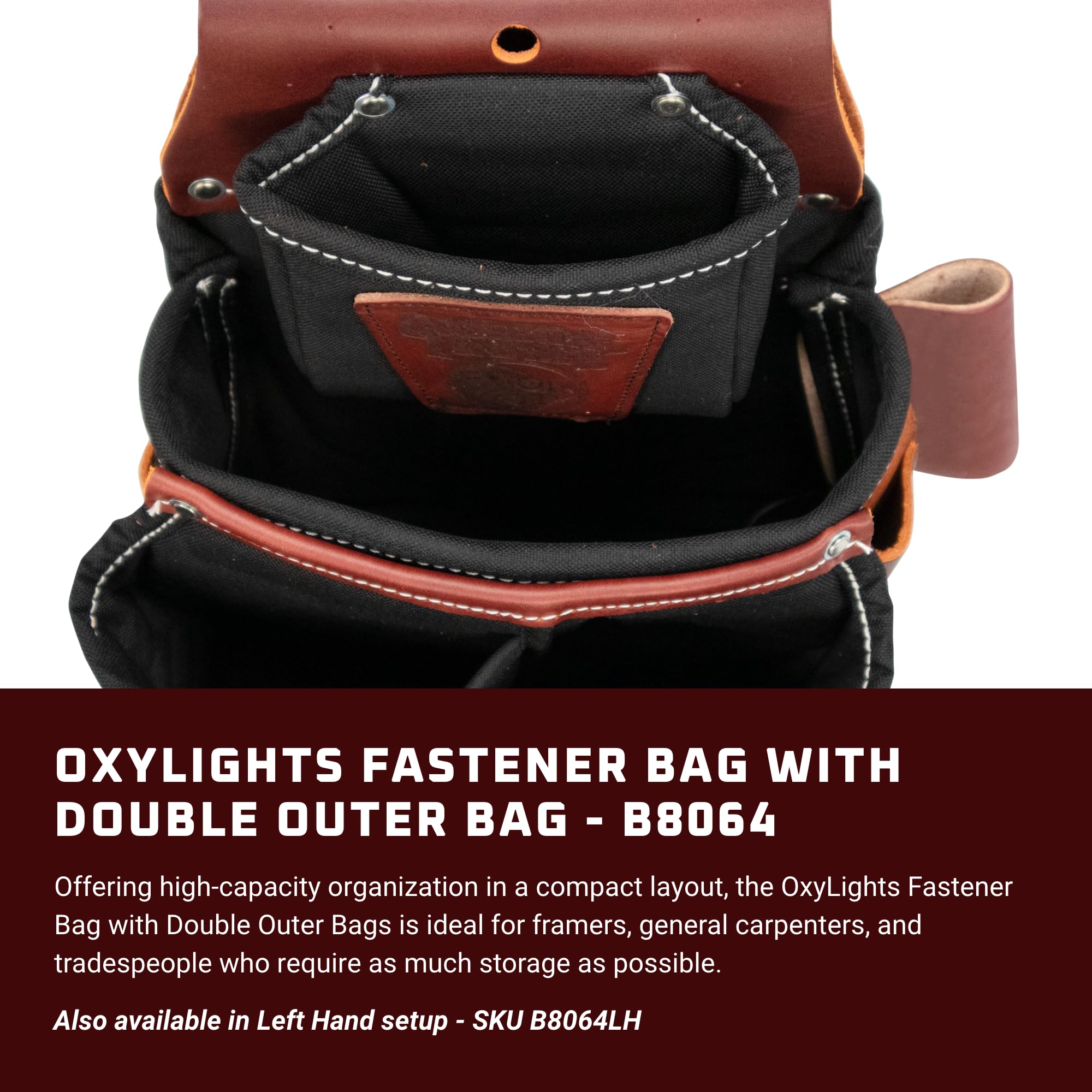 Amazon.com: Occidental Leather OxyLights Fastener Bag with Double