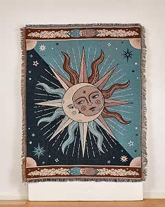 Erke Bohemian Sun and Moon Throw Blanket, 50 x 70 in