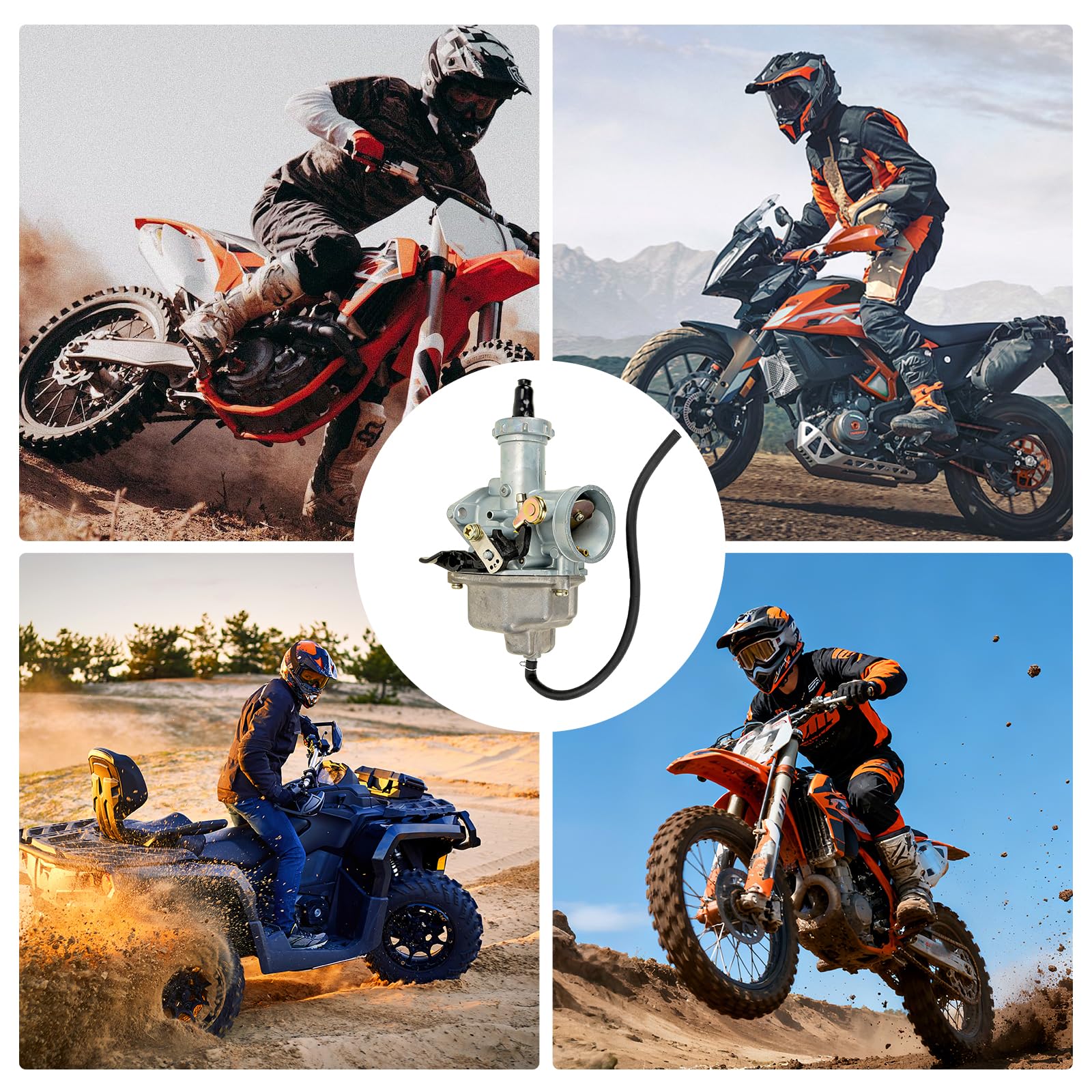 GVSS PZ27 Vergaser für CG 125cc 150cc 200cc 250cc 300cc, kompatibel mit Quads, Go-Kart und Dirt Bike, zum Ersetzen des alten Vergasers