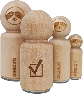 Check in Checkbox Rubber Stamp for Stamping Crafting Planners - 1/2 Inch Mini