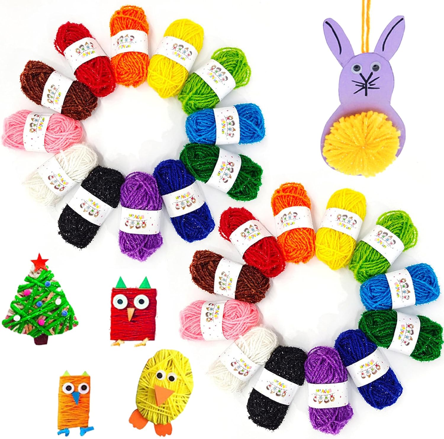 TYXHXTF 24 PCS Acrylic Yarn Hand Knitting Yarns, Crochet Yarn Acrylic Wool for Knitting, Used to