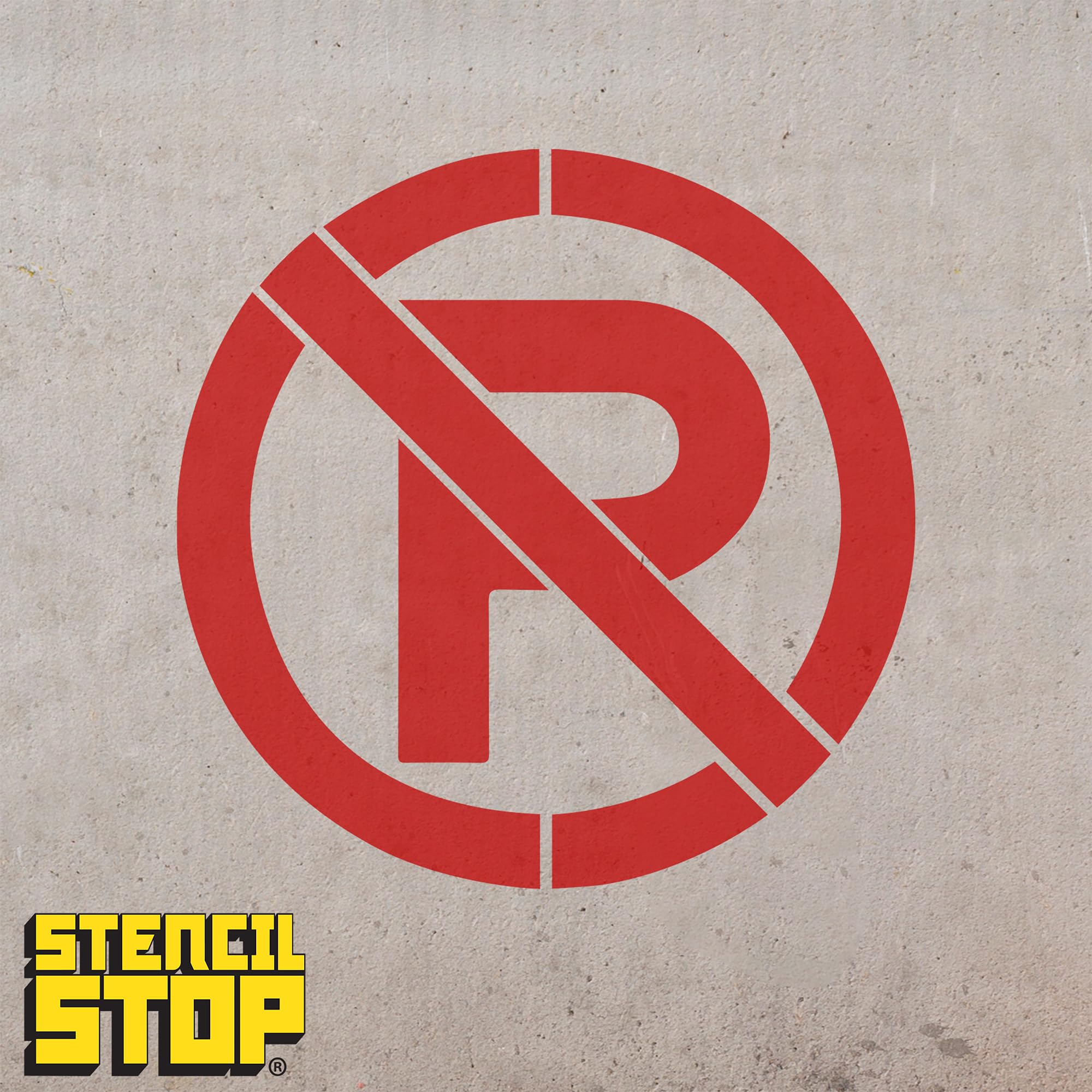 Szablon Stencil Stop bez symbolu parkowania - wielokrotnego użytku do projektów DIY, malowania, rysowania, majsterkowania, 14 milionów mylarów plastiku (24 x 24 cale)