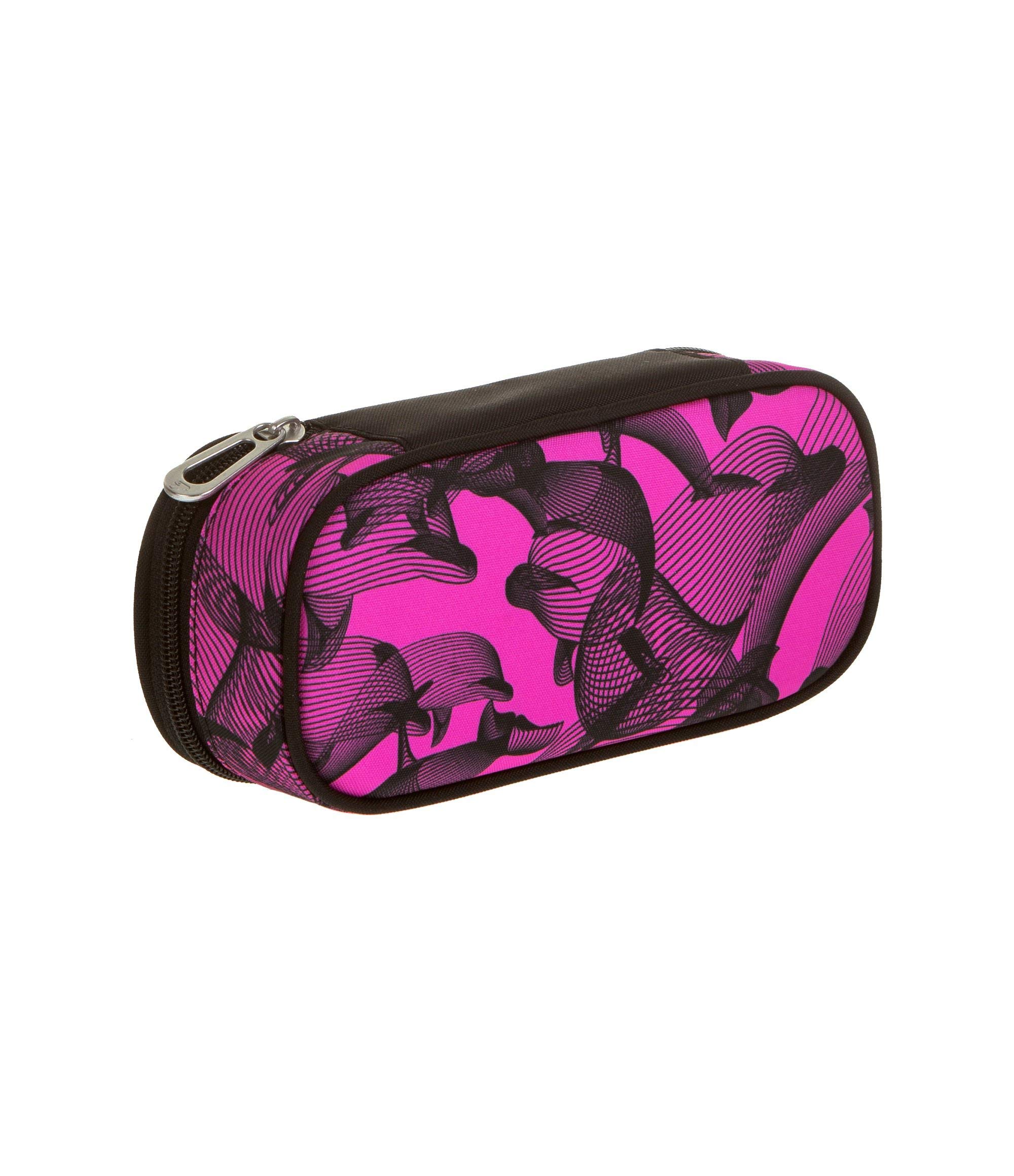 Estuche Baloncesto Seven Estuche Escolar Ovalado 1 Compartimiento – BOLSA ROUND PLUS SOCIAL - Fuxia - Soporte Para Bolígrafos Escolares – Para Niños Niñas Y Adolescentes - Portalápices Maletin Posca