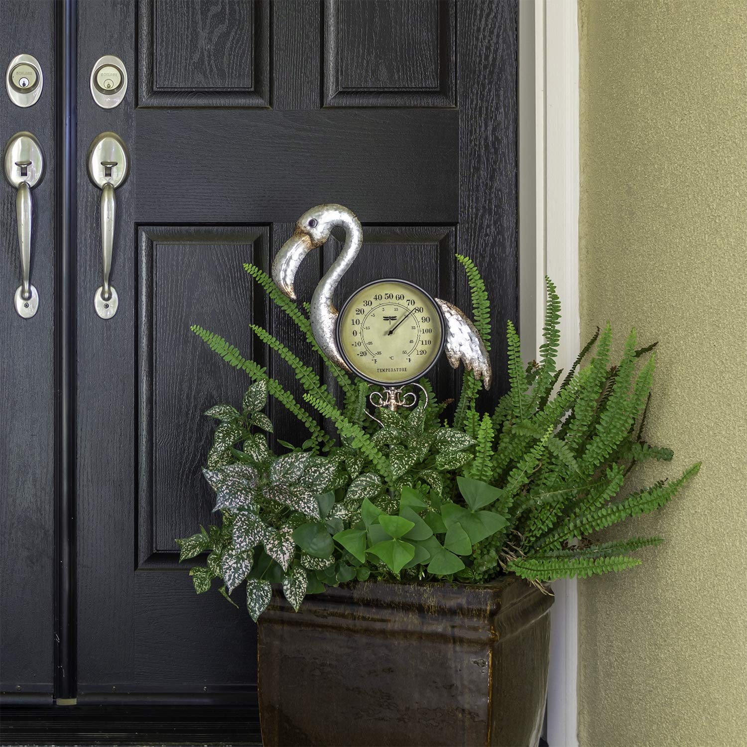 Poolmaster 54580 Außenthermometer Gartenstecker Flamingo Multi