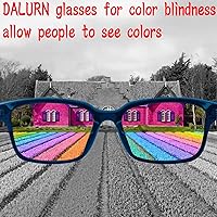 Vista 5 de Gafas daltónicas para hombres, uitable para uso en interiores y exteriores Gafas daltónicas