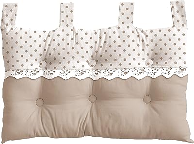 Enjoy Home 70523 natl070045 Testa di Letto con Zampe con Bottoni Cotone Naturale 70 x 45 cm