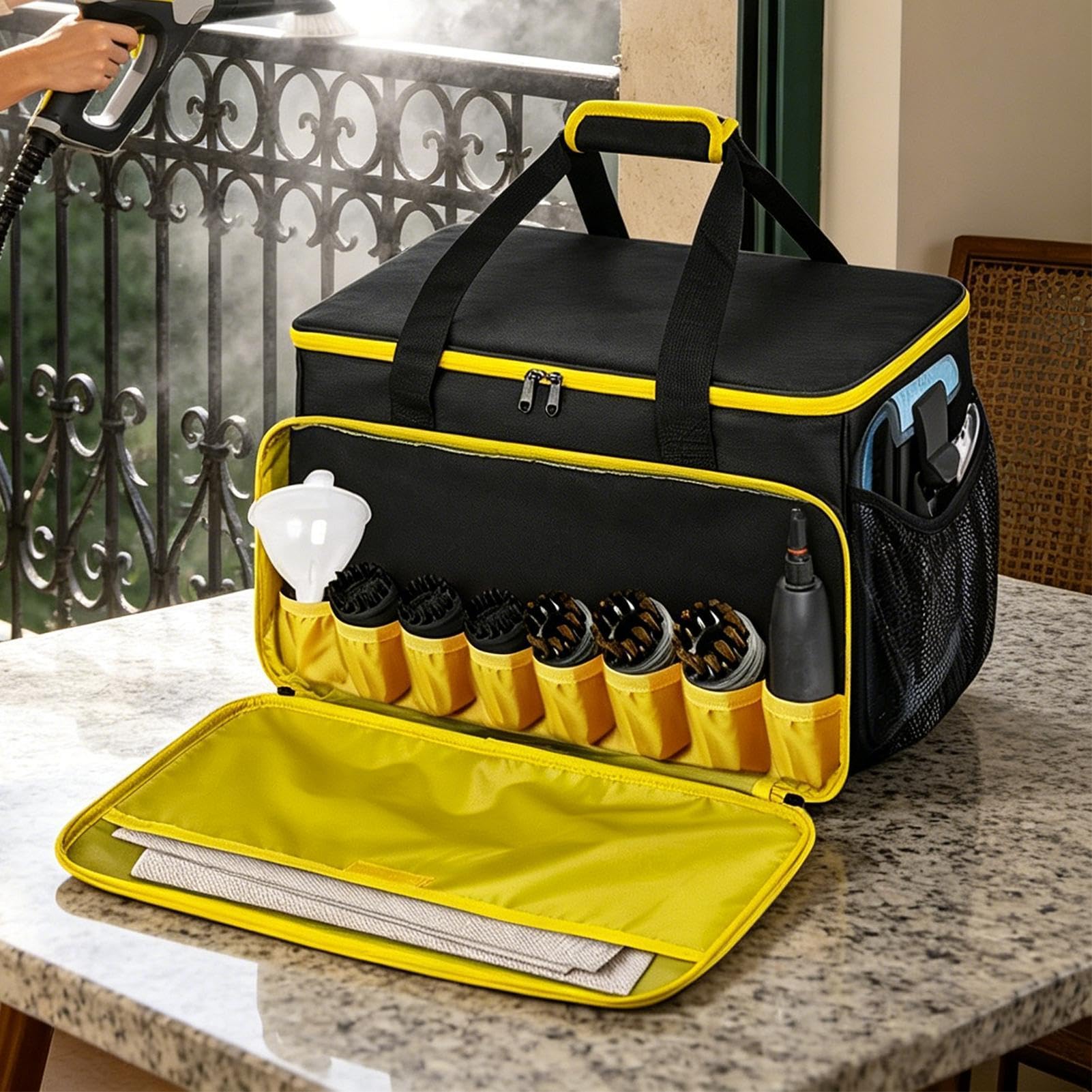 Bolsa Para Limpiador A Vapor Almacenamiento con Compartimentos de Máquina | Porta Limpiador a Vapor de Cocina Para Industria Comercio Hogar Cocina Restaurante Baño Patio Jardín