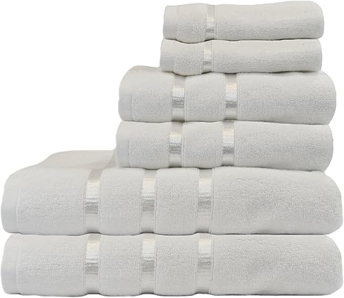 Ausin Horn Classics Austin Horn Classics Hotel Collection - Juego de toallas de baño, 6 piezas, color blanco