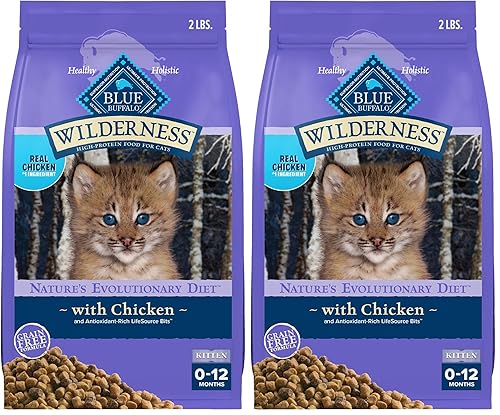 Blue Buffalo Wilderness High Protein, Natural Kitten Dry Cat Food,