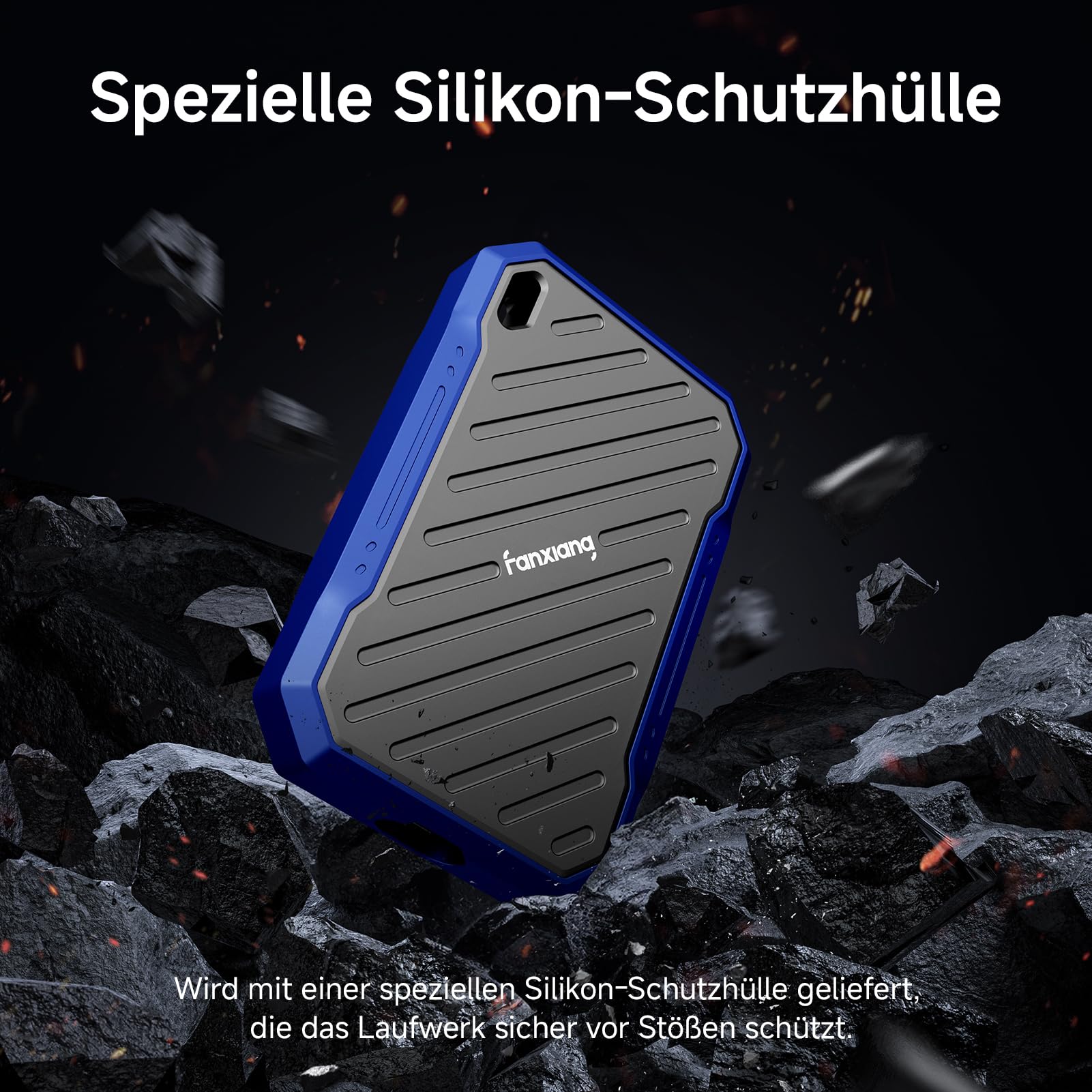 fanxiang Externe 1TB SSD Festplatte, Bis zu 2000MB/s, 20Gbps USB 3.2 Gen 2x2 Typ-C, IP68 Wasser- und Staubdicht, Stoßfest, Tragbare SSD für iPhone 15/16/17, PS5/PS4 (Pro), Xbox, PC & Laptop – PS2100