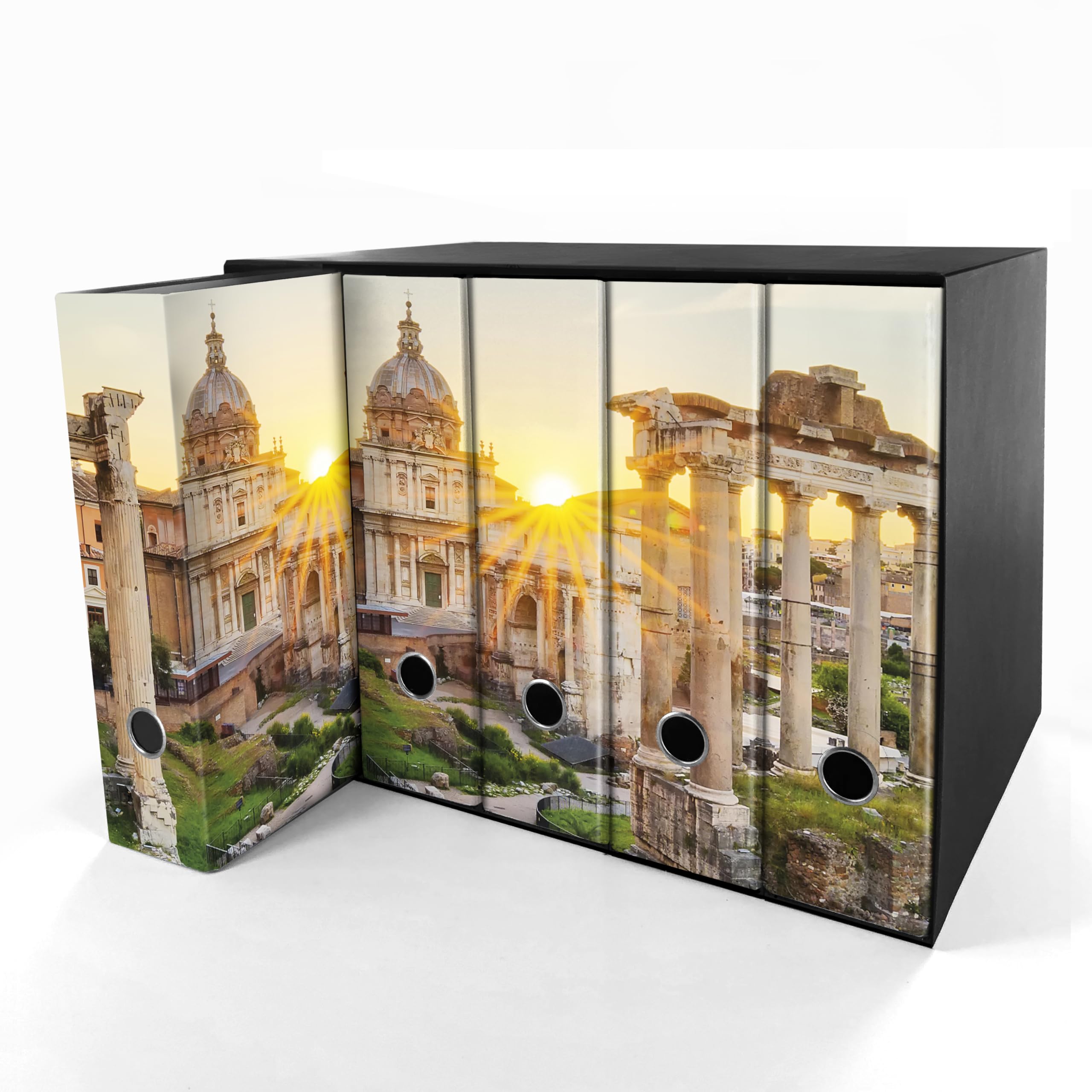 Set da 5 raccoglitori ad anelli ROMA ANTICA - Faldoni SHAREPRINTING (H31 con 2 anelli)