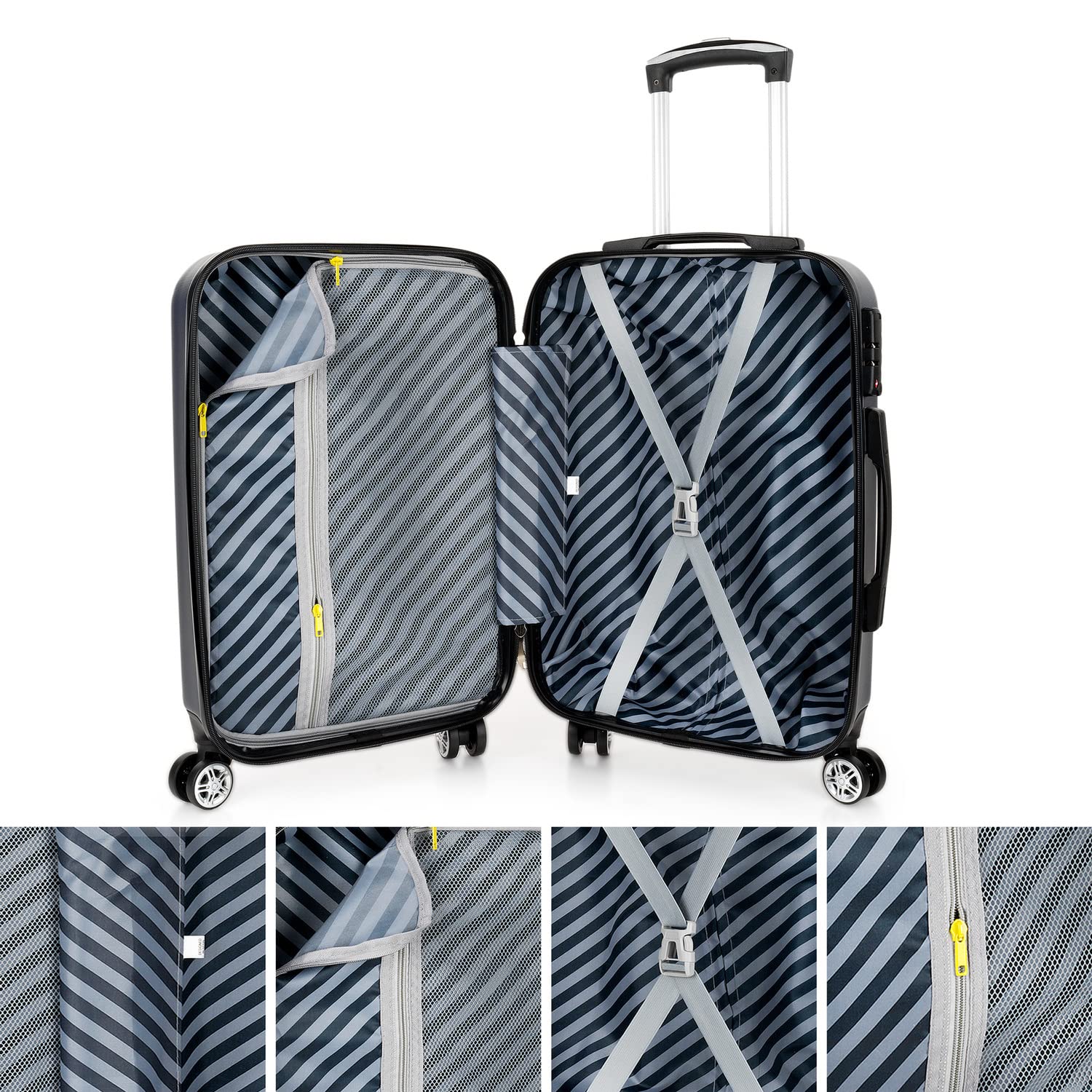 Valigia Da Stiva Rigida - Trolley Grande Con Ruote , Valigia 23kg Per Viagg