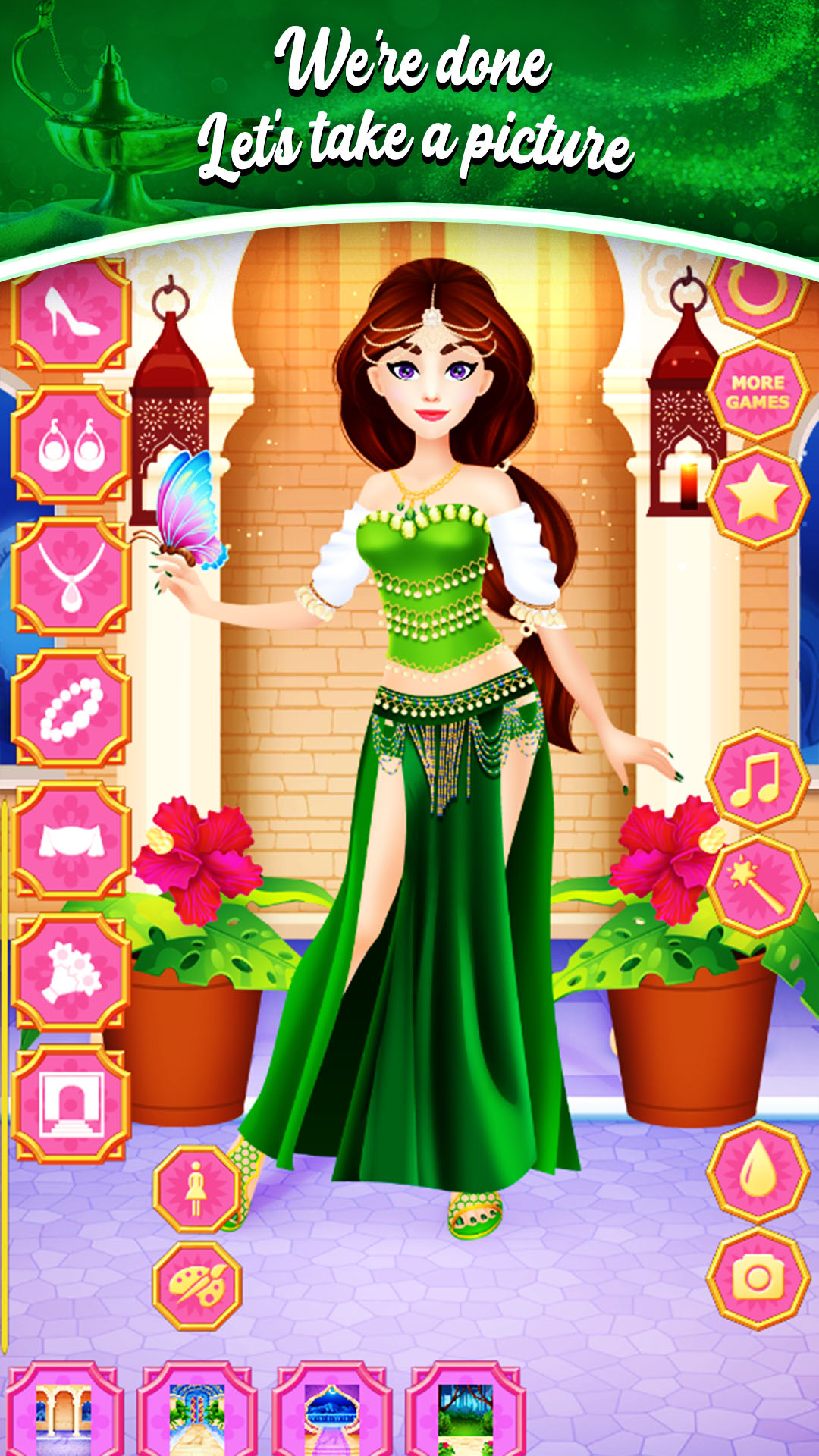 arabian princess dress up games Arabian Nights Scene Maker