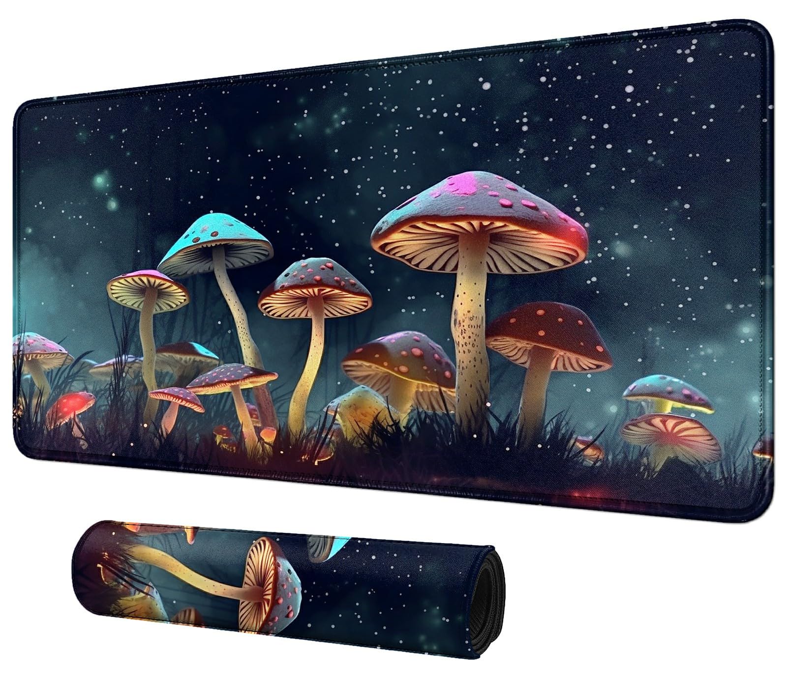 Card Mat for MTG &amp; TCG Playmat,Colorful Mushrooms