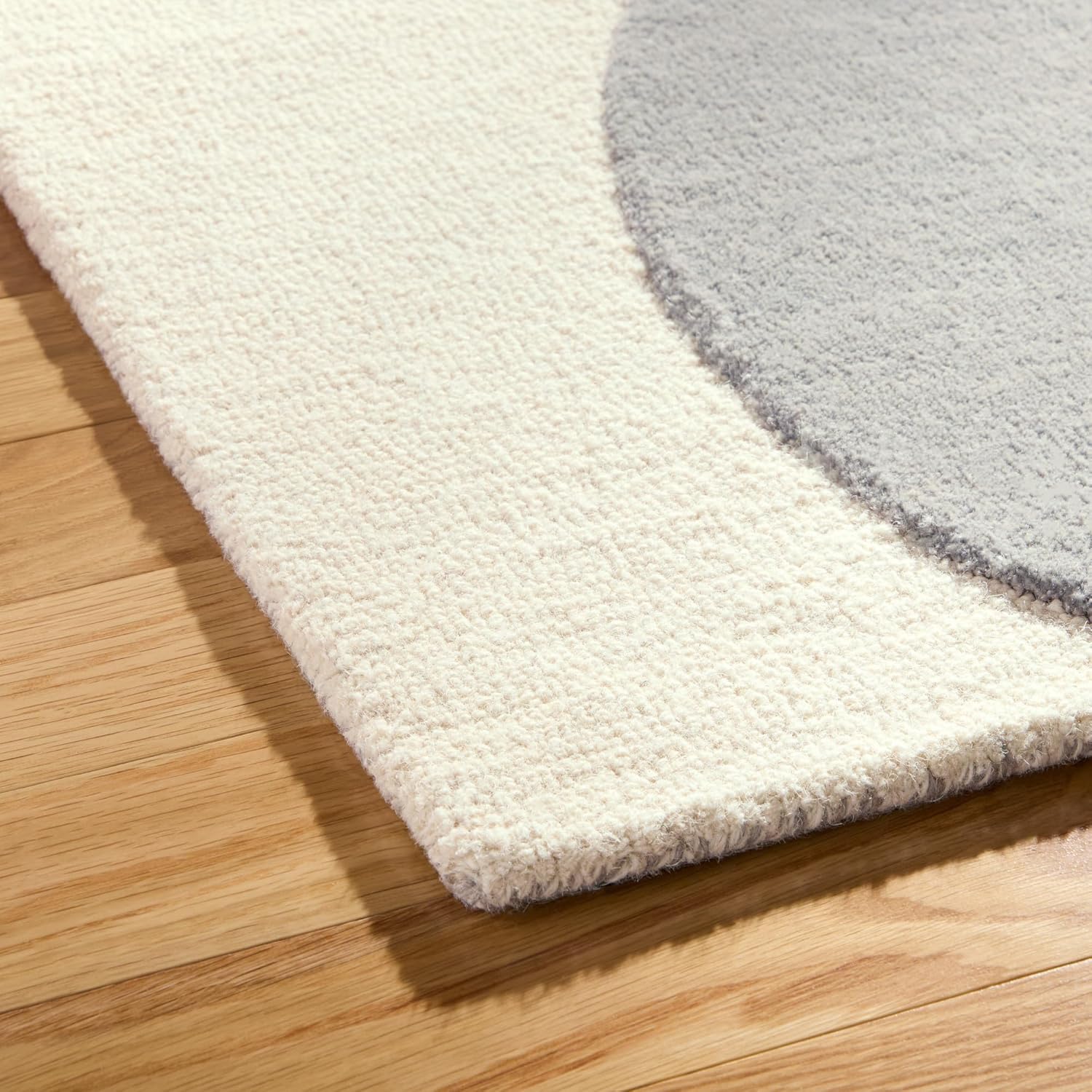 Beige and Rust Abstract Wool and Viscose 5' x 7' Area Rug