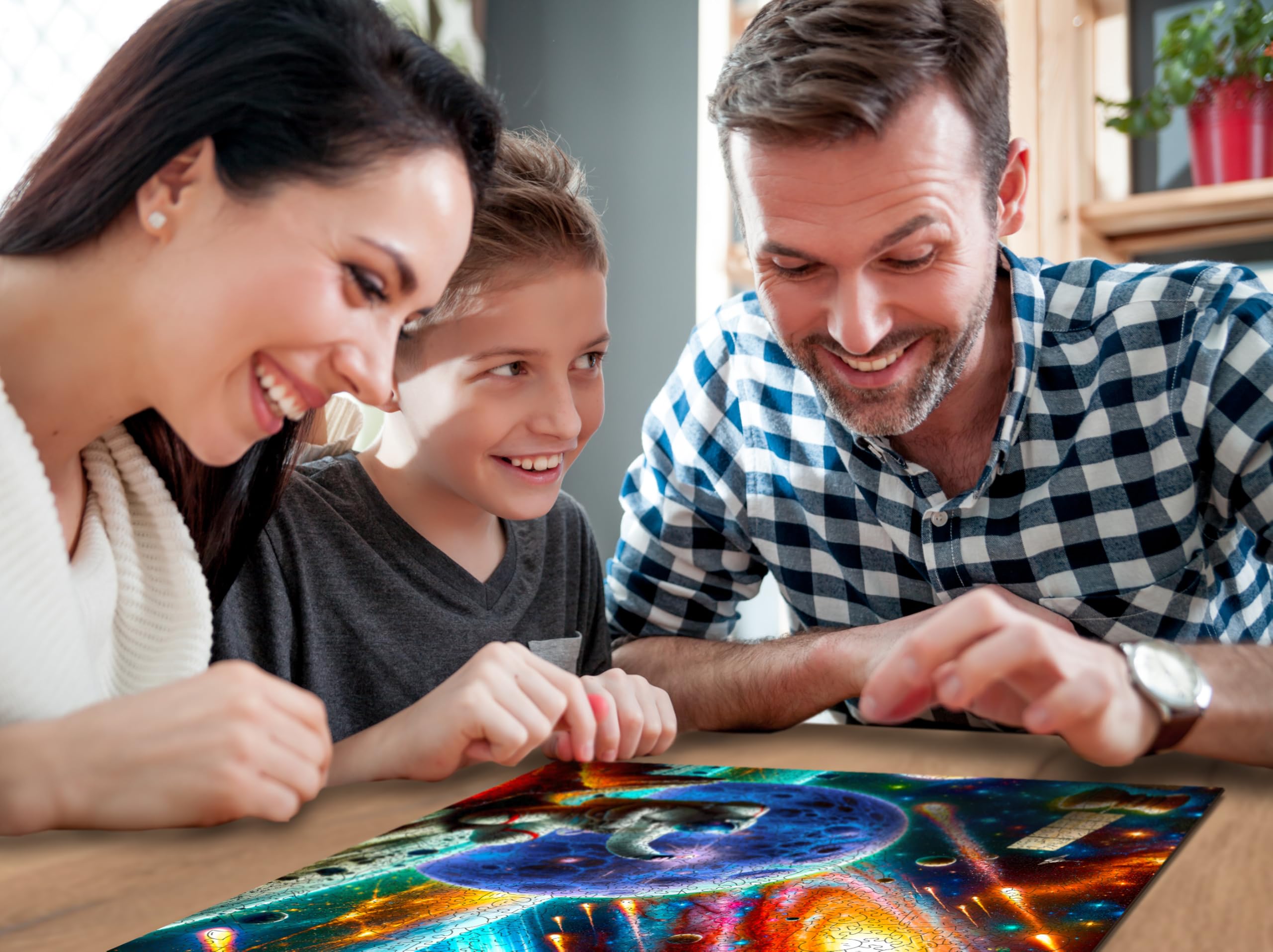 WOODEN.CITY Cosmic Exploration Space Puzzle in legno 1000 pezzi 54,0 x 39,4 cm Made in EU
