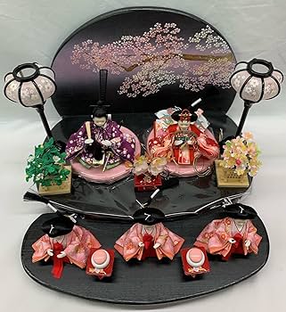 雛人形 桐台 三段飾り 豆親王 五人飾り ひな人形 初節句 プレゼント 三人官女 Amazon | 雛人形 桐二段飾 豆親王五人飾 三人官女セット 黒色