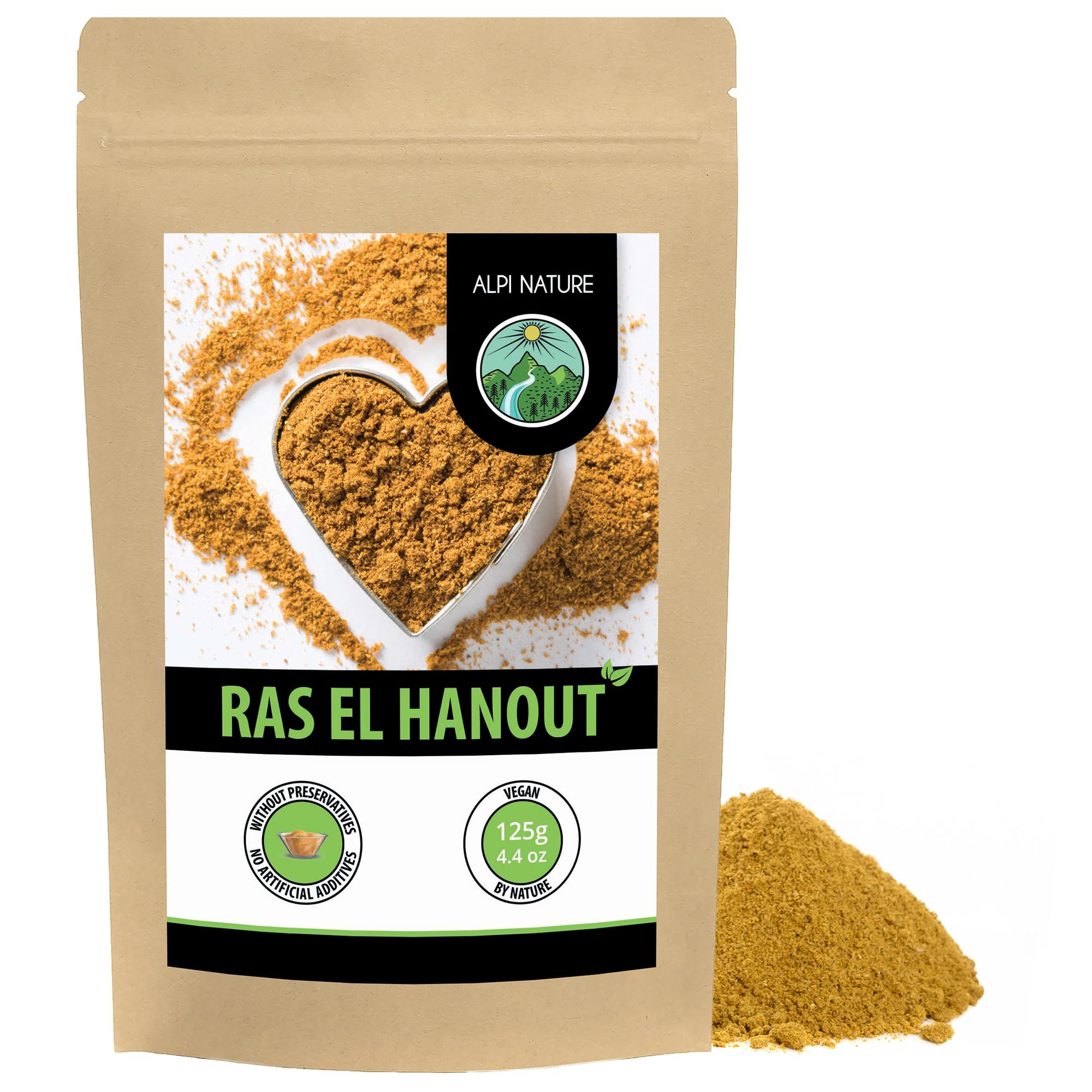 Ras El Hanout 125g 4.4 oz, Ras El Hanout Spice Mix, Moroccan Spice for Cooking