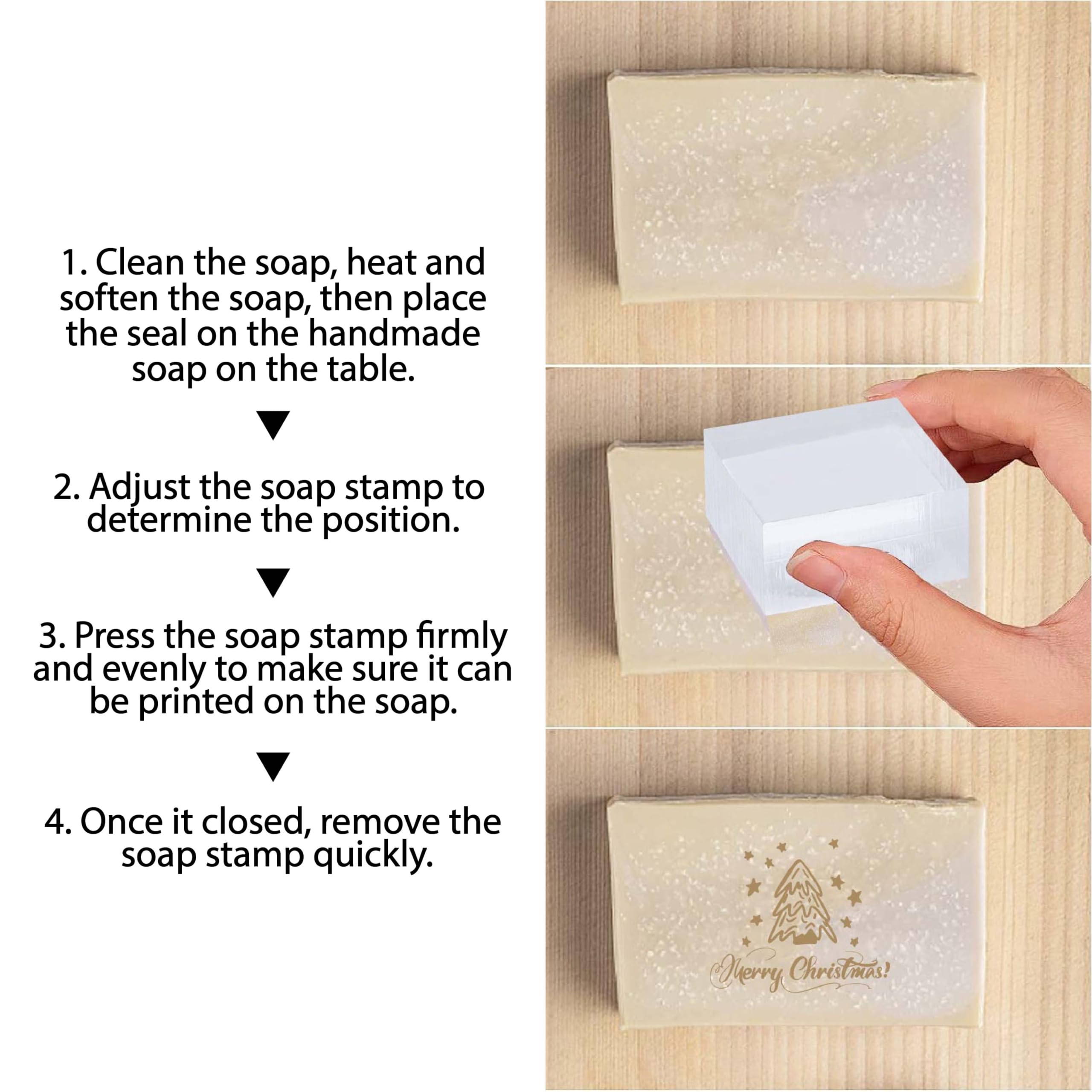 CRASPIRE Tampons Carrés En Acrylique Transparent Pour Savon En Forme De