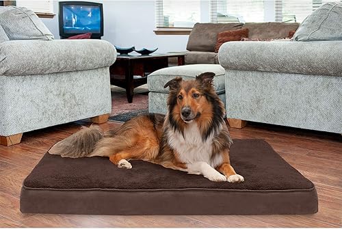 Miniatura 3 de Furhaven Pet – Colchón ortopédico de espuma tradicional para perros y gatos, varios estilos, tamaños y colores
