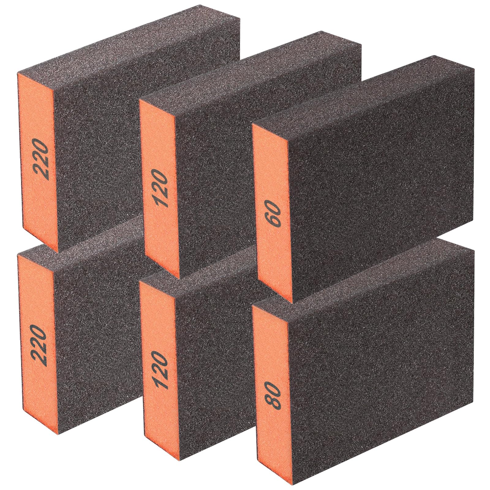 Sanding Sponges - 6 Grit Set for Wood & Metal -1