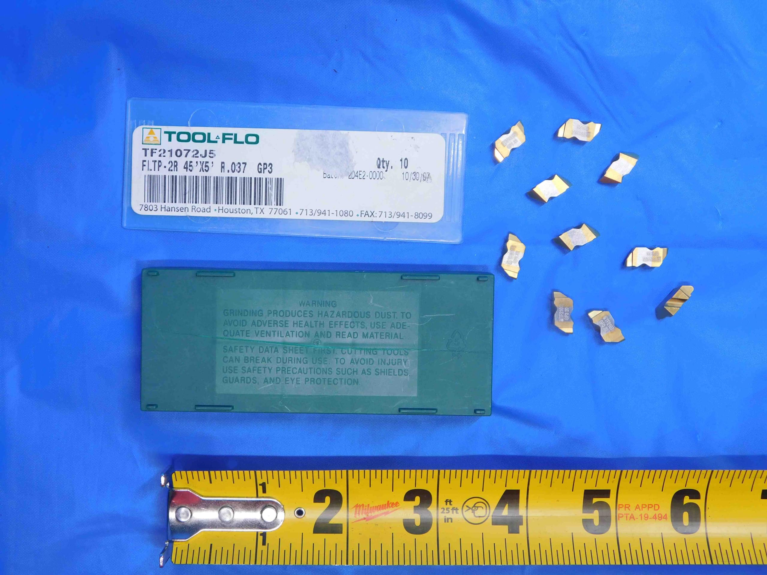 10pcs New Tool FLO TF21072J5 FLTP-24 TF21072 GP3 E2 TiN Coated Carbide Inserts - AJ0899RDT