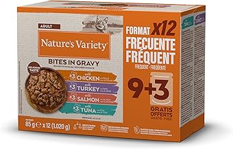Nature's Variety Snacks in Sauce Wet Food for Cats Multi-Flavor Box 12 x 85 g