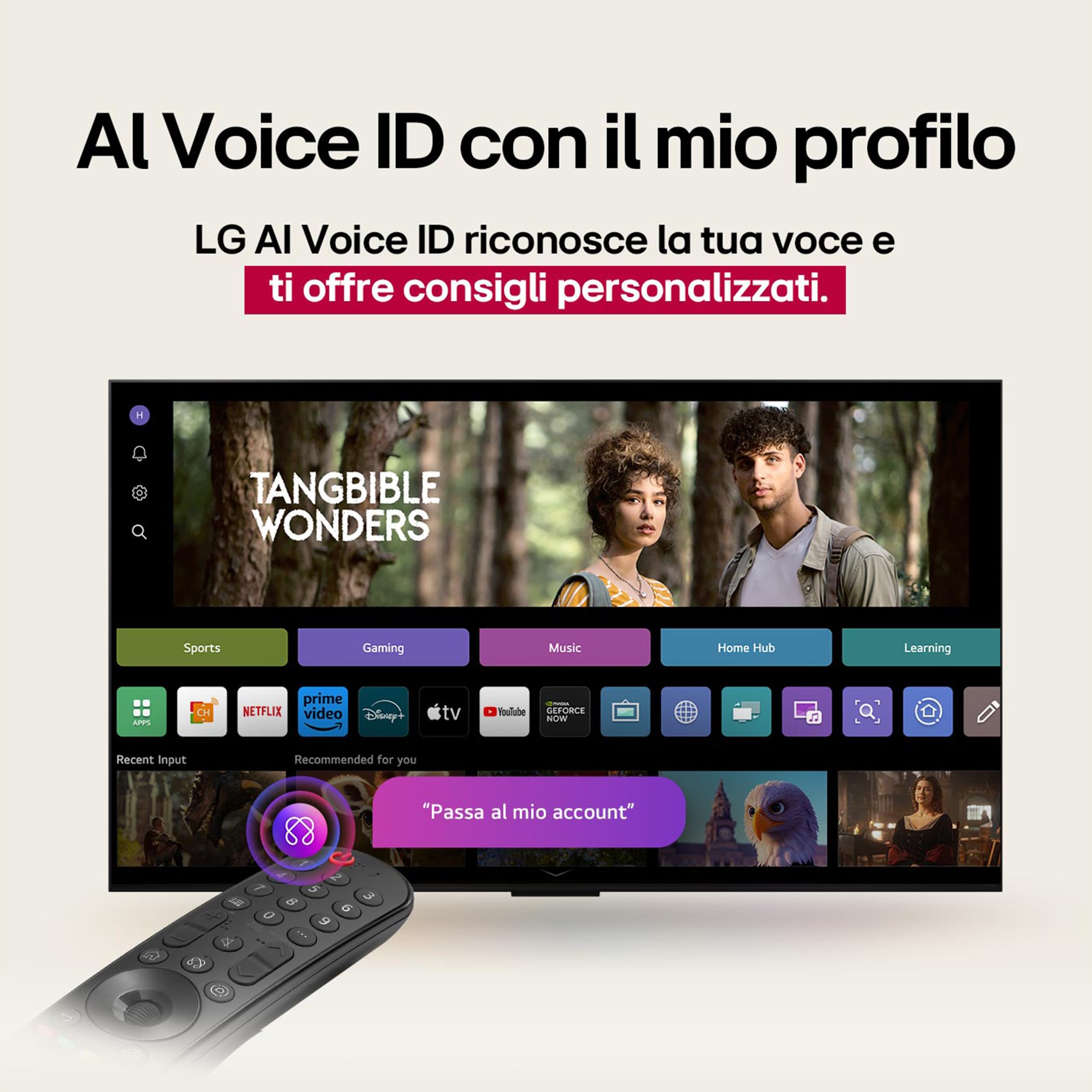 LG NanoCell AI NANO80 TV 55 pollici, Smart TV 4K, Processore α7 Gen8, Tecnologia NanoCell, webOS con AI e telecomando puntatore AI, Filmmaker mode, Gaming con VRR 4K@60Hz, 55NANO80A6B 2025