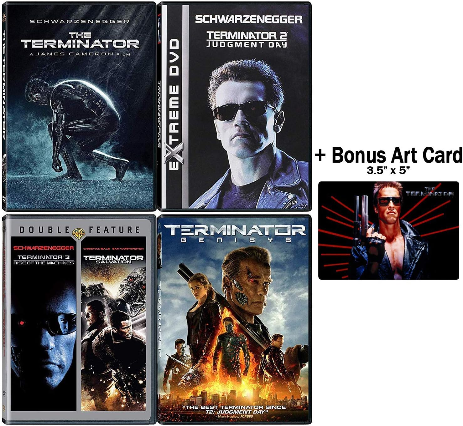 Terminator: Complete Movie Series DVD Collection - 5 Films (The Terminator / Judgement Day / Rise of the Machines / Salvation / Genisys) + Bonus