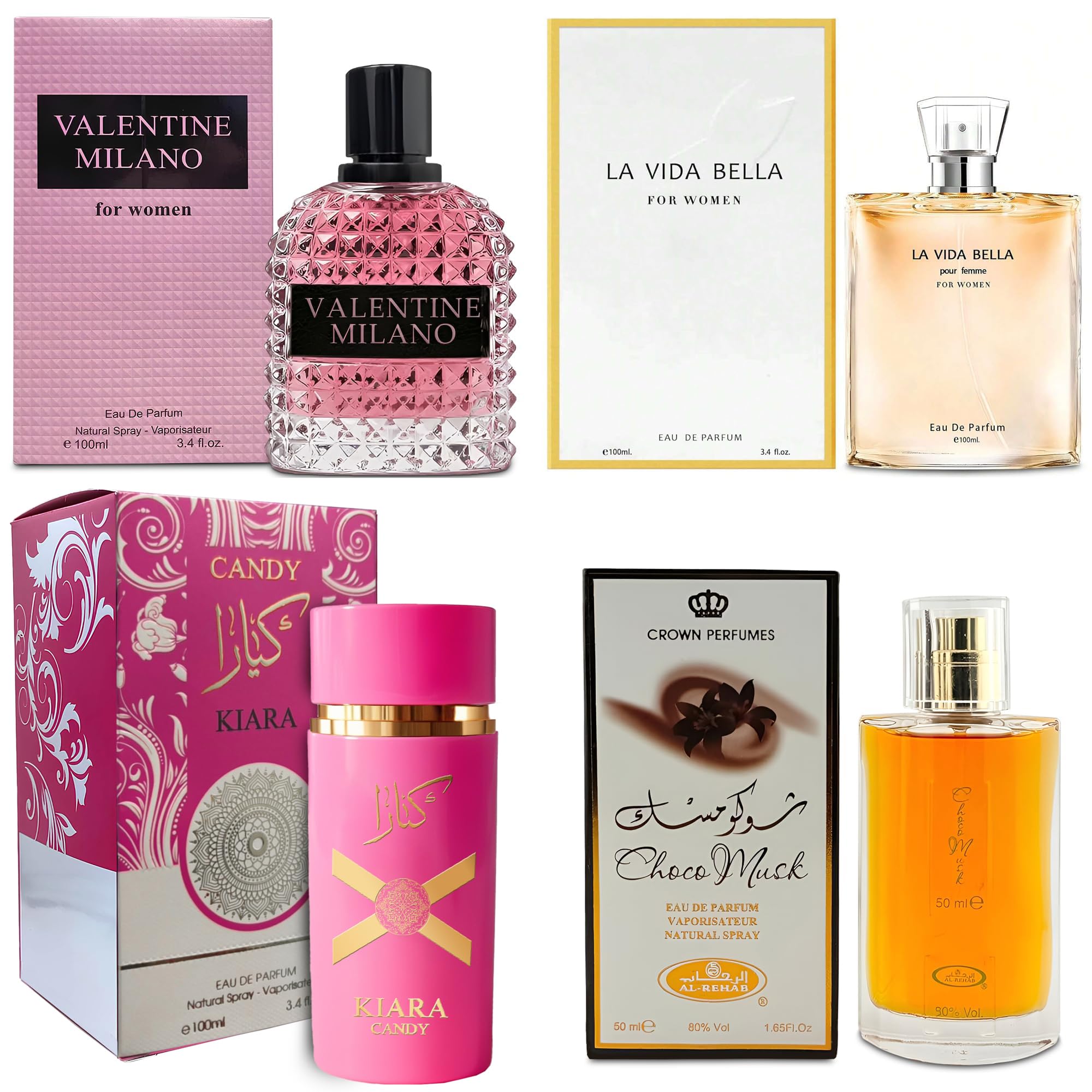 Amazon.com : AFLUXE Top Sales 4 Piece Women Perfume Set Choco Musk