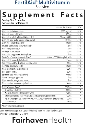 Miniatura 2 de Fairhaven Health FertilAid para hombres, MotilityBoost y Countboost Combo | Suplementos de fertilidad para hombres | Suplemento de fertilidad